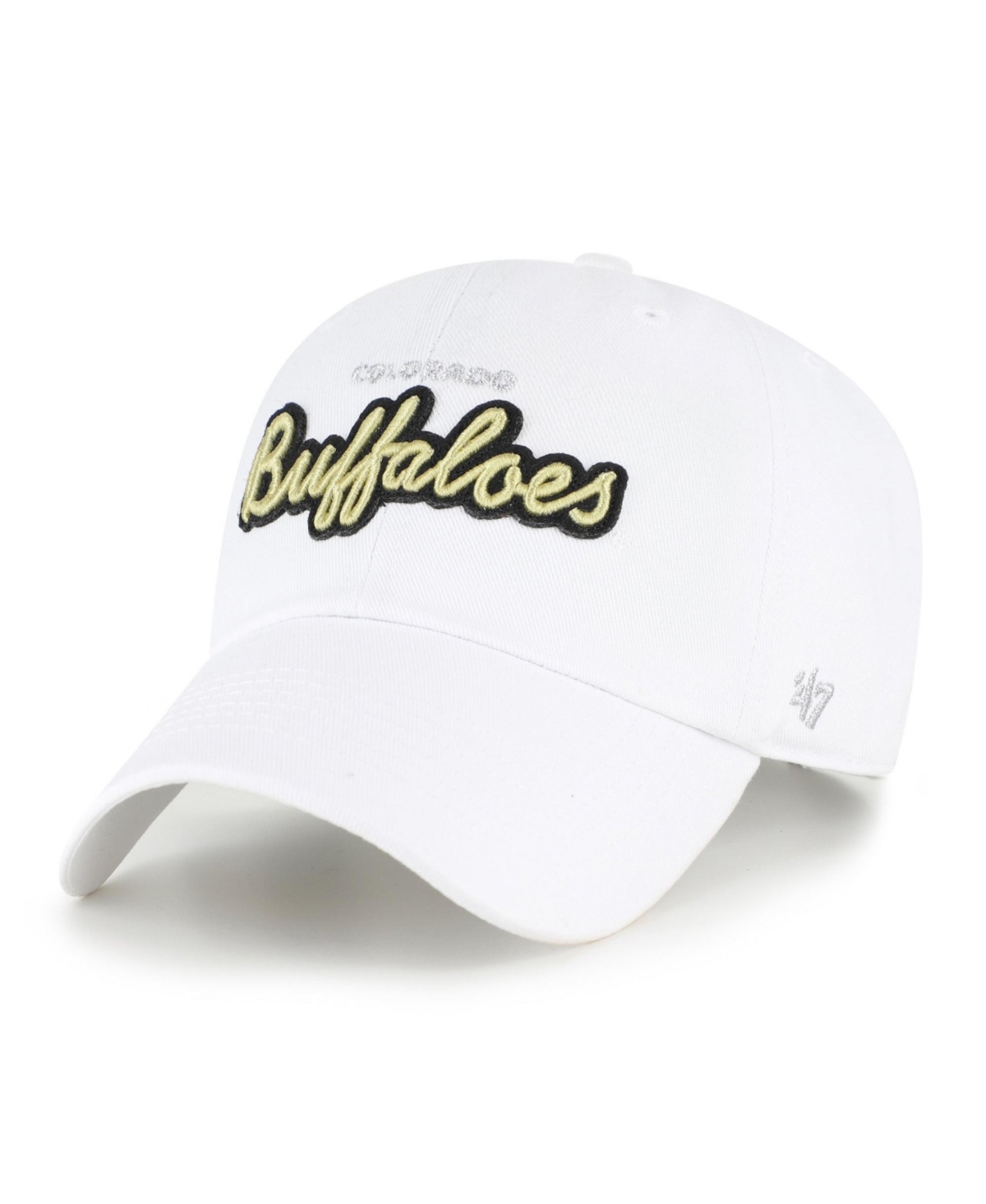 '47 Brand Women's White Colorado Buffaloes Trendy Script Clean Up Adjustable Hat