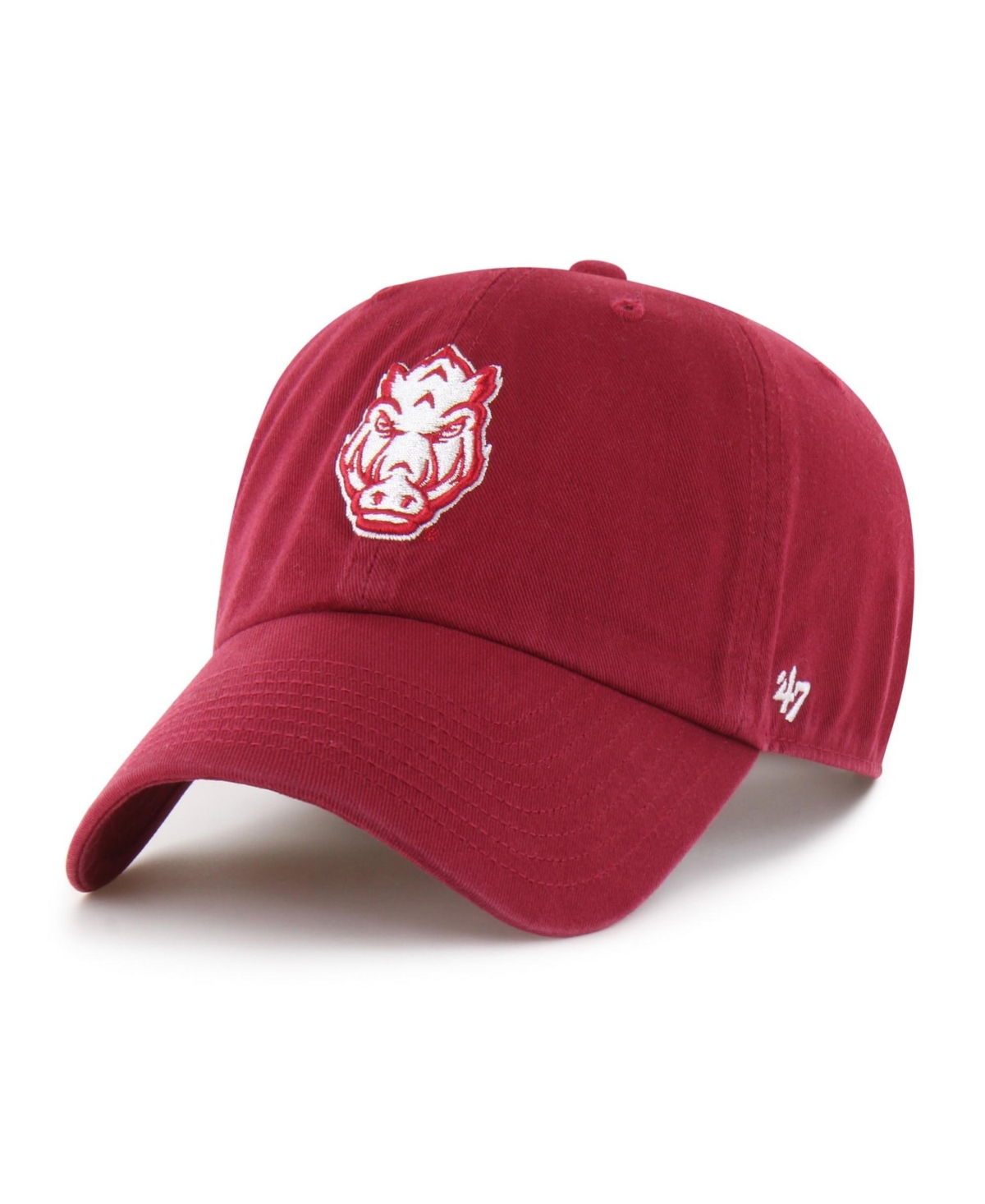 '47 Brand Men's and Women's Cardinal Arkansas Razorbacks Mascot Clean Up Adjustable Hat - Cardinal
