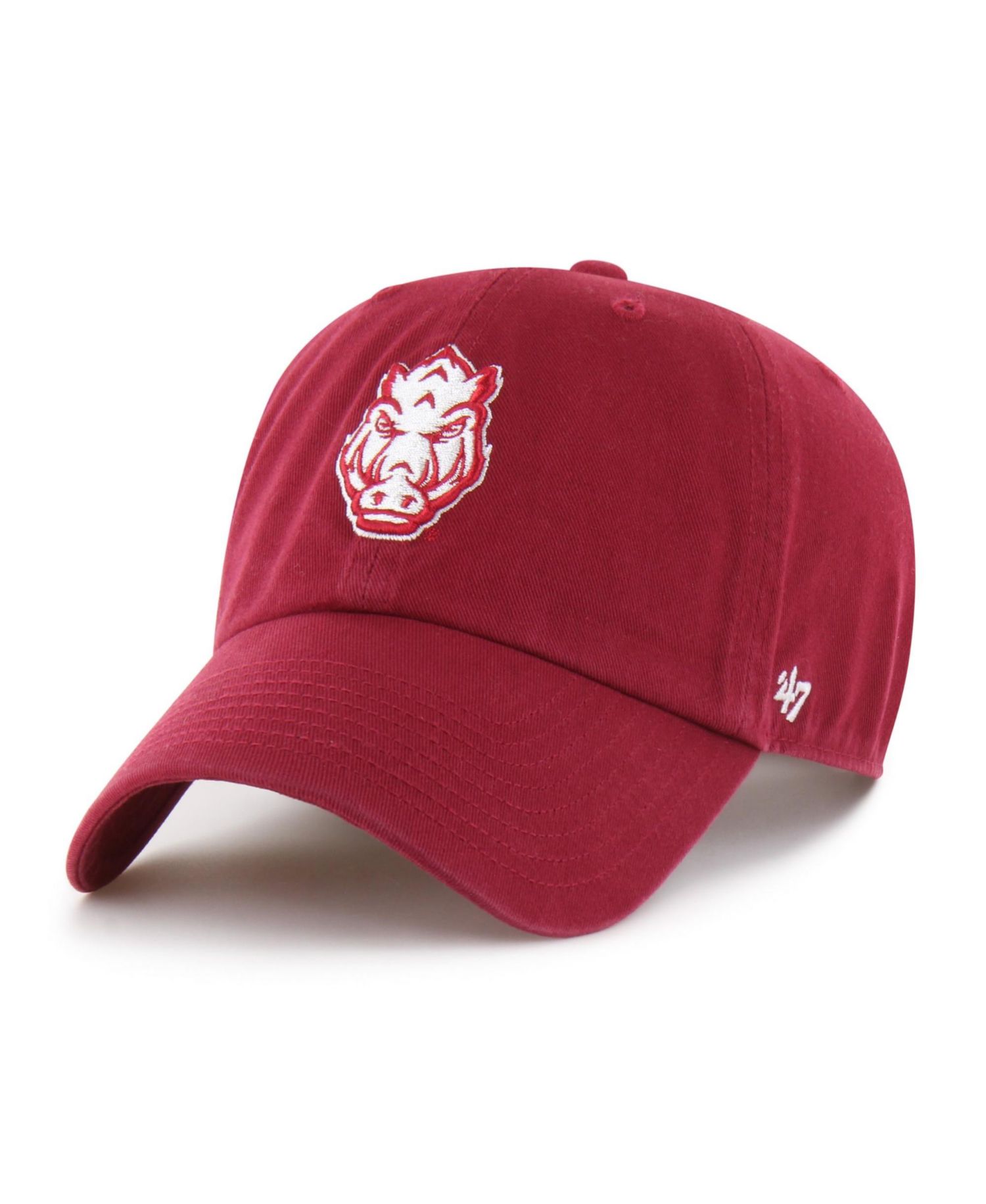 Men's and Women's '47 Cardinal Arkansas Razorbacks Mascot Clean Up Adjustable Hat