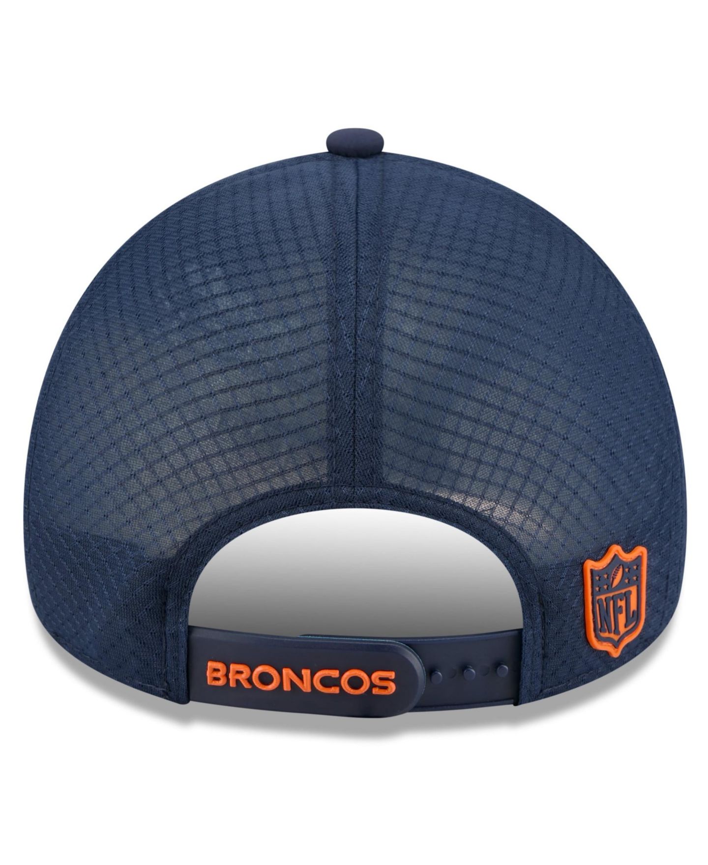 Детская кепка New Era Navy Denver Broncos 2026 Sideline Apex 9FORTY Adjustable Trucker Hat — фото 5