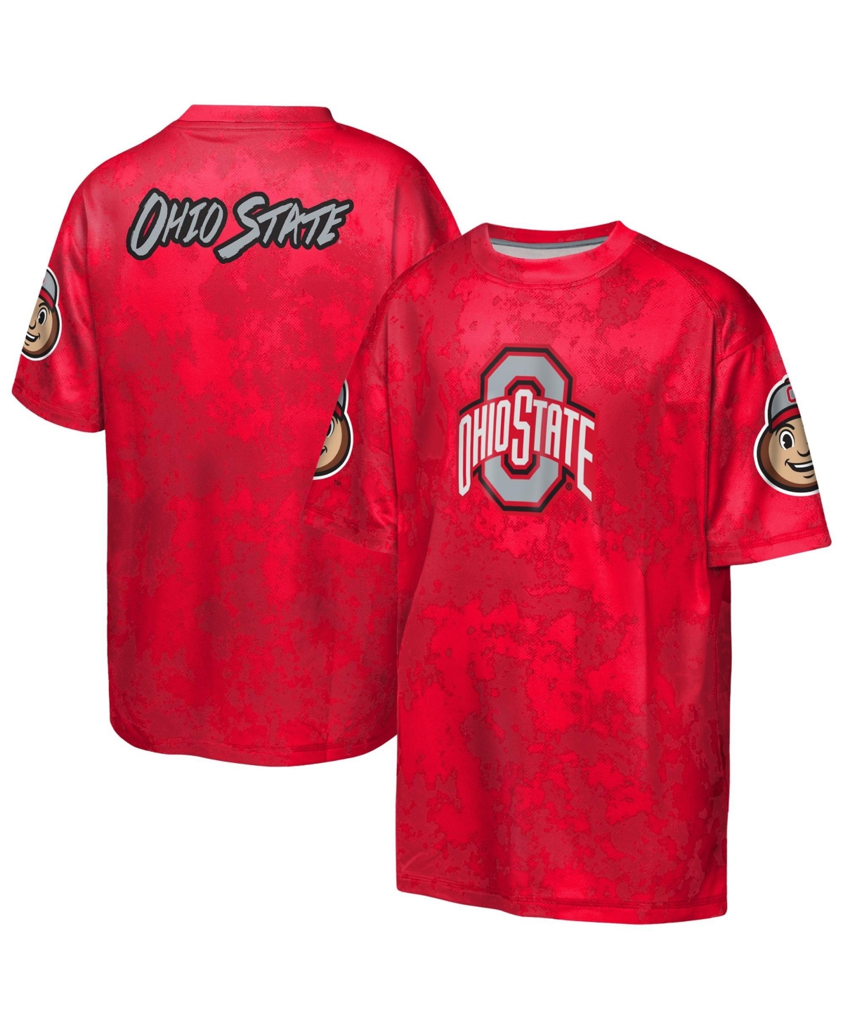 Outerstuff Kids' Big Boys And Girls Scarlet Ohio State Buckeyes Off-side Sublimated T-shirt In Red