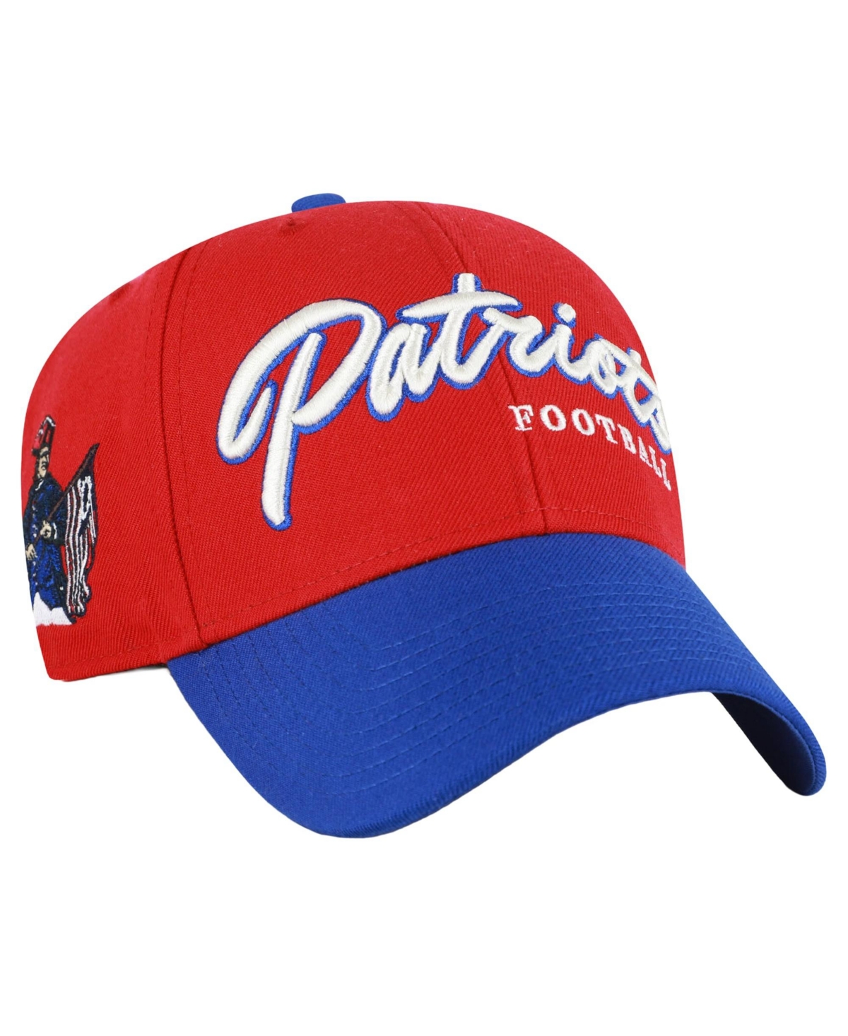 '47 Brand Men's Red New England Patriots Throwback Mvp Adjustable Hat