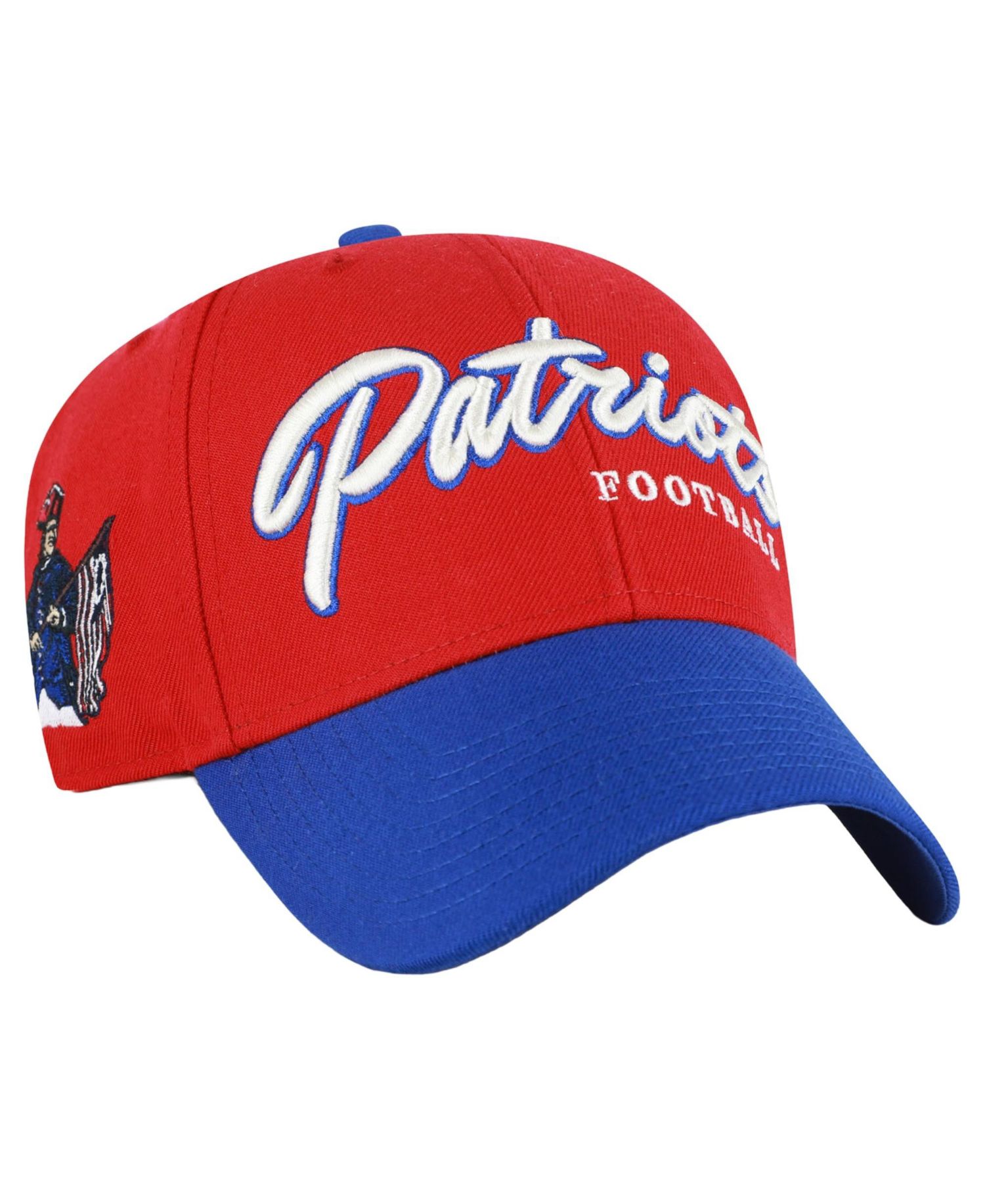 Men's '47 Red New England Patriots Throwback MVP Adjustable Hat