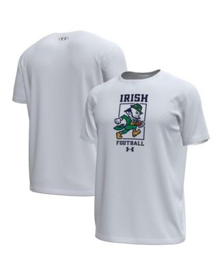 Men's White Notre Dame Fighting Irish Sporting Leprechaun Tech Stretch T-Shirt