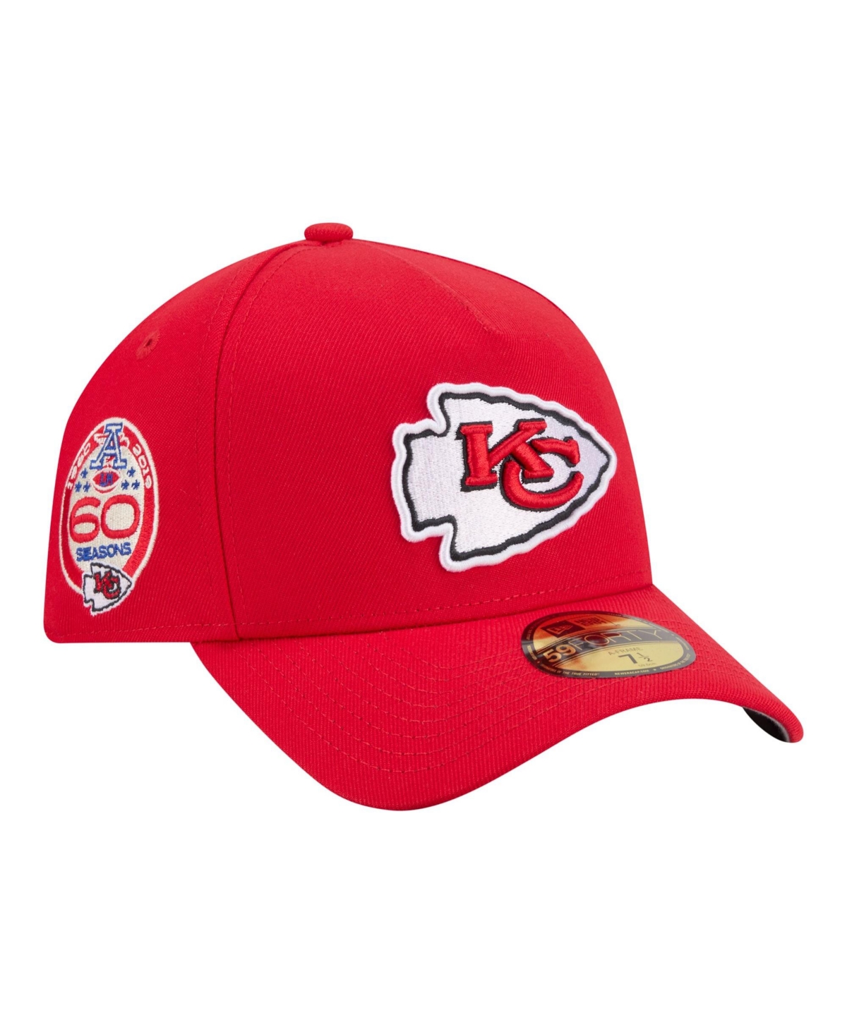 New Era Men's Red Kansas City Chiefs A-Frame 59FORTY Fitted Hat