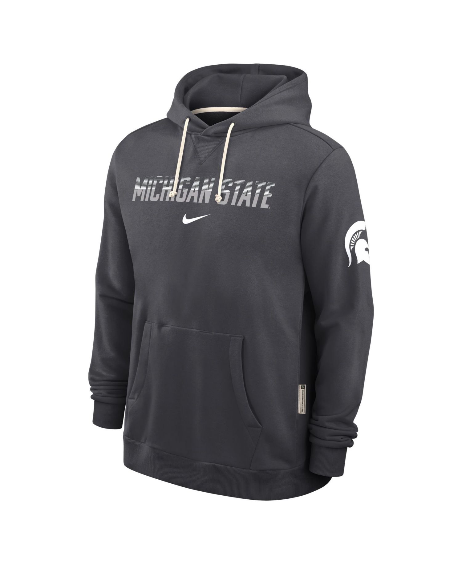 Men's Anthracite Michigan State Spartans 2026 Sideline Standard Issue Dri-FIT Hoodie