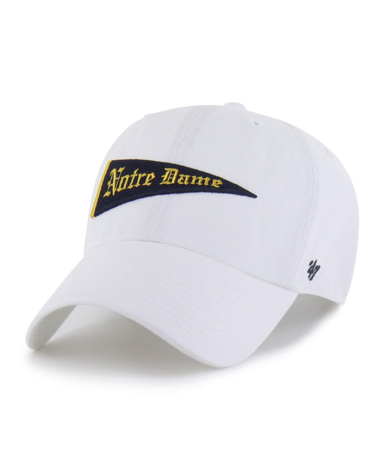 Men's '47 White Notre Dame Fighting Irish Vault Clean Up Adjustable Hat