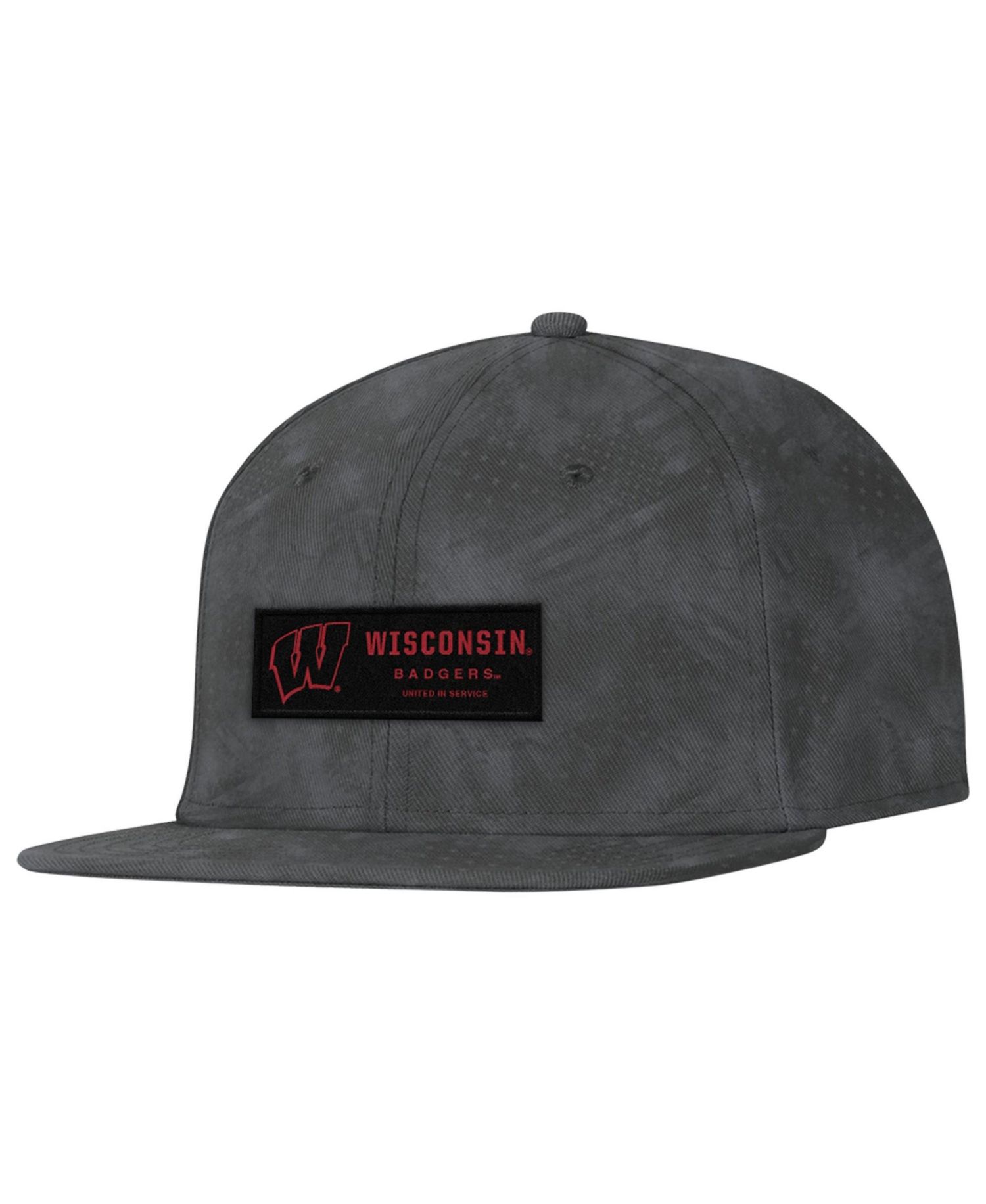 Men's Charcoal Wisconsin Badgers Freedom Collection ArmourFuse Snapback Hat