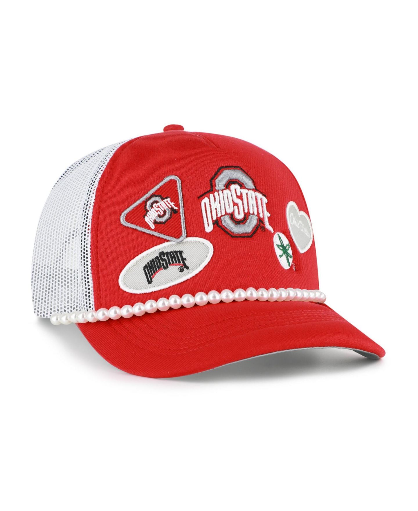 Мужская кепка '47 Brand Scarlet/White Ohio State Buckeyes Rally On Hitch Adjustable Hat — фото 2