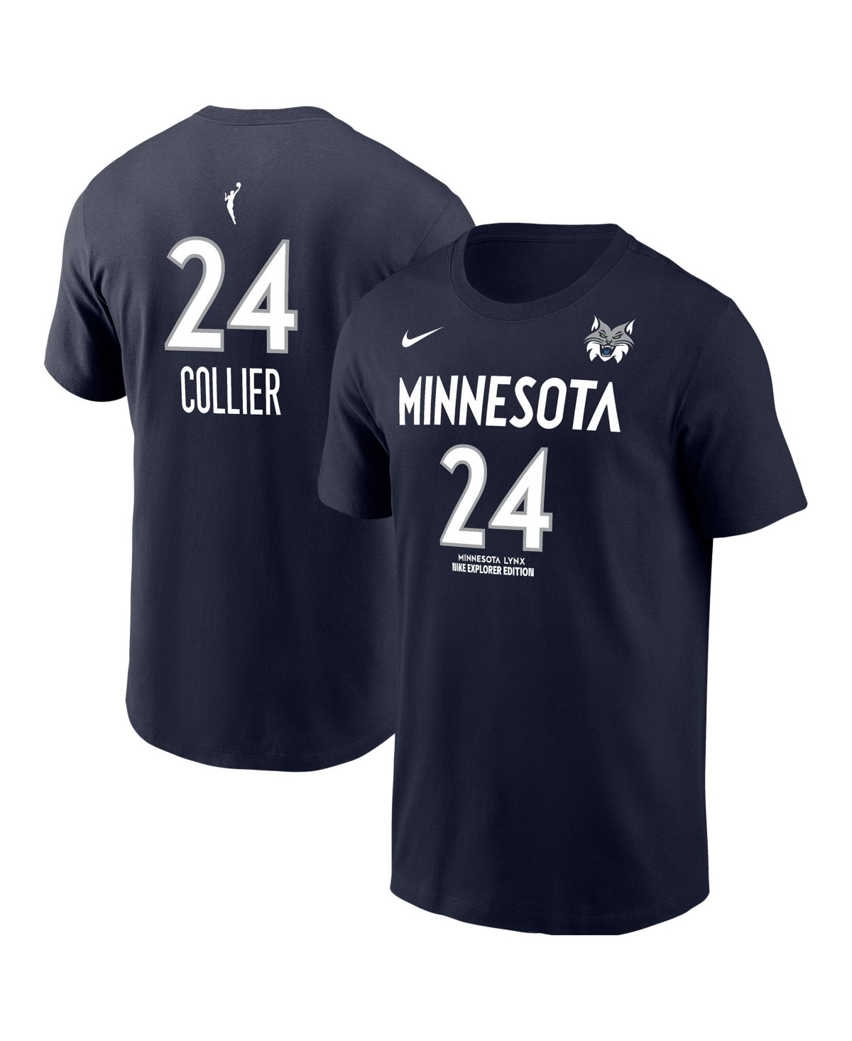Nike Men's Napheesa Collier Navy Minnesota Lynx Explorer Edition Name & Number T-Shirt