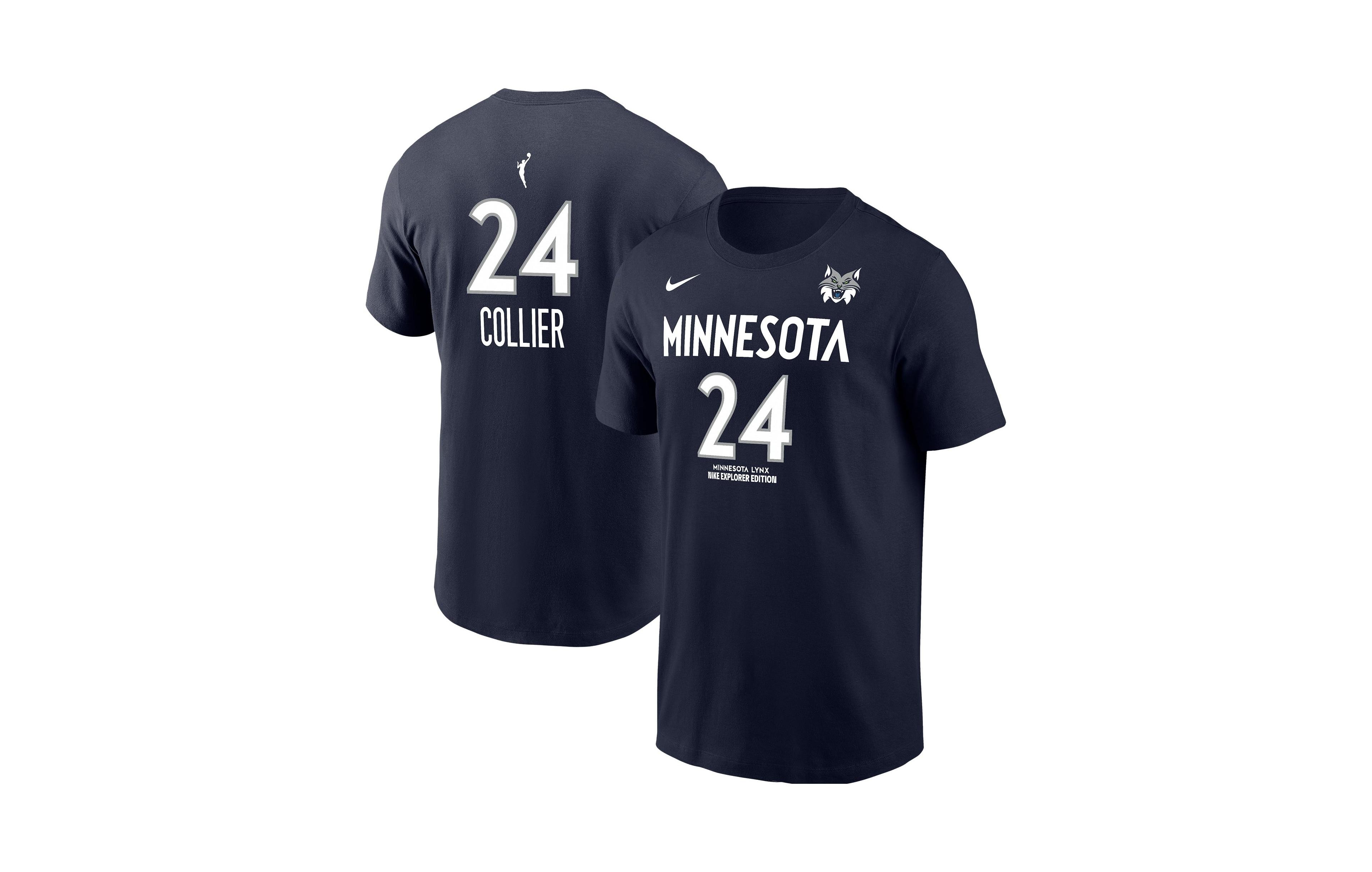 Nike Men's Napheesa Collier Navy Minnesota Lynx Explorer Edition Name & Number T-Shirt