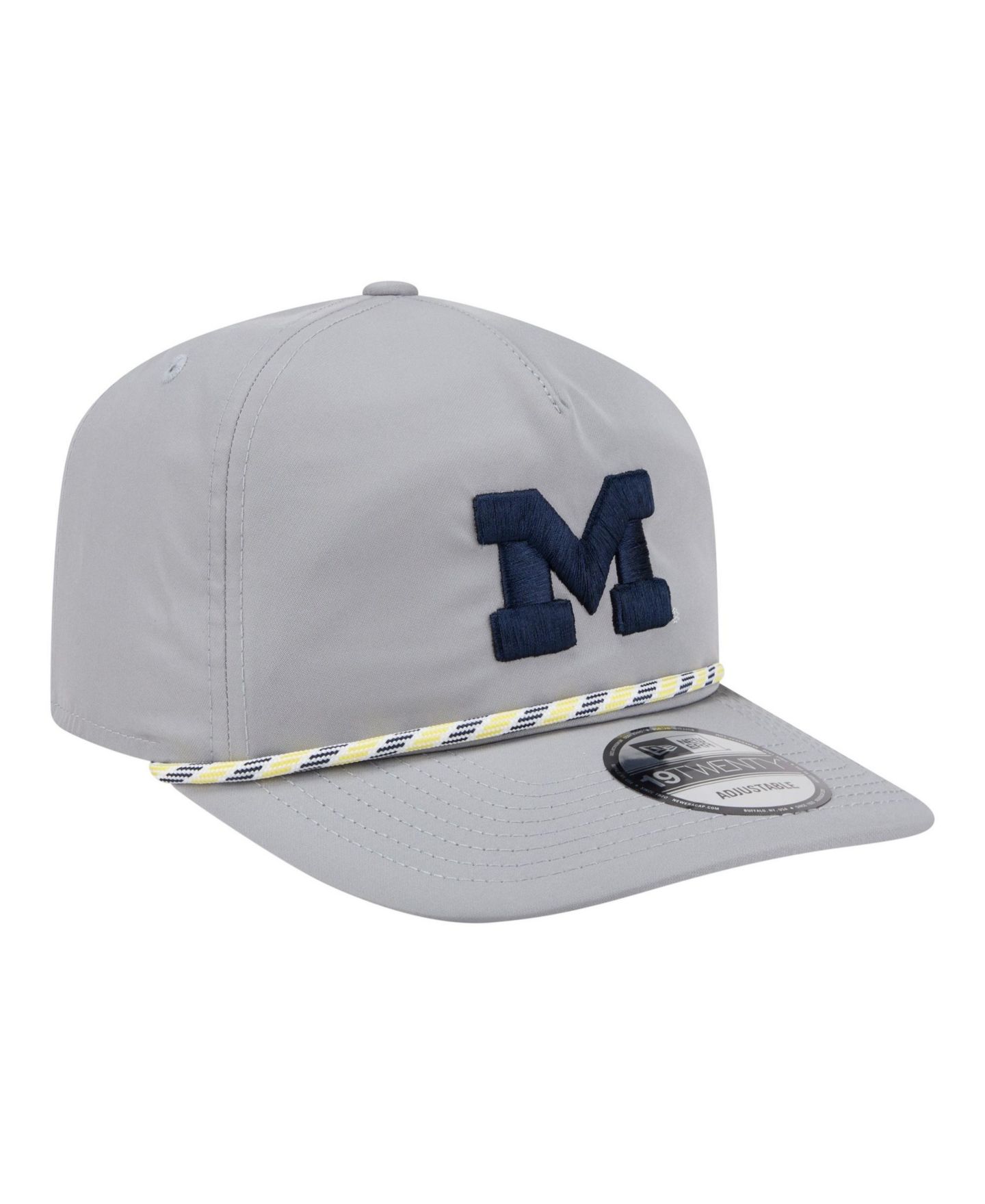 Мужская кепка New Era Gray Michigan Wolverines 19TWENTY Adjustable Hat — фото 3