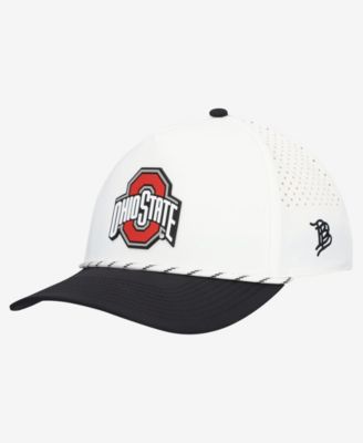 Men's  White/Black Ohio State Buckeyes Classic Adjustable Rope Hat