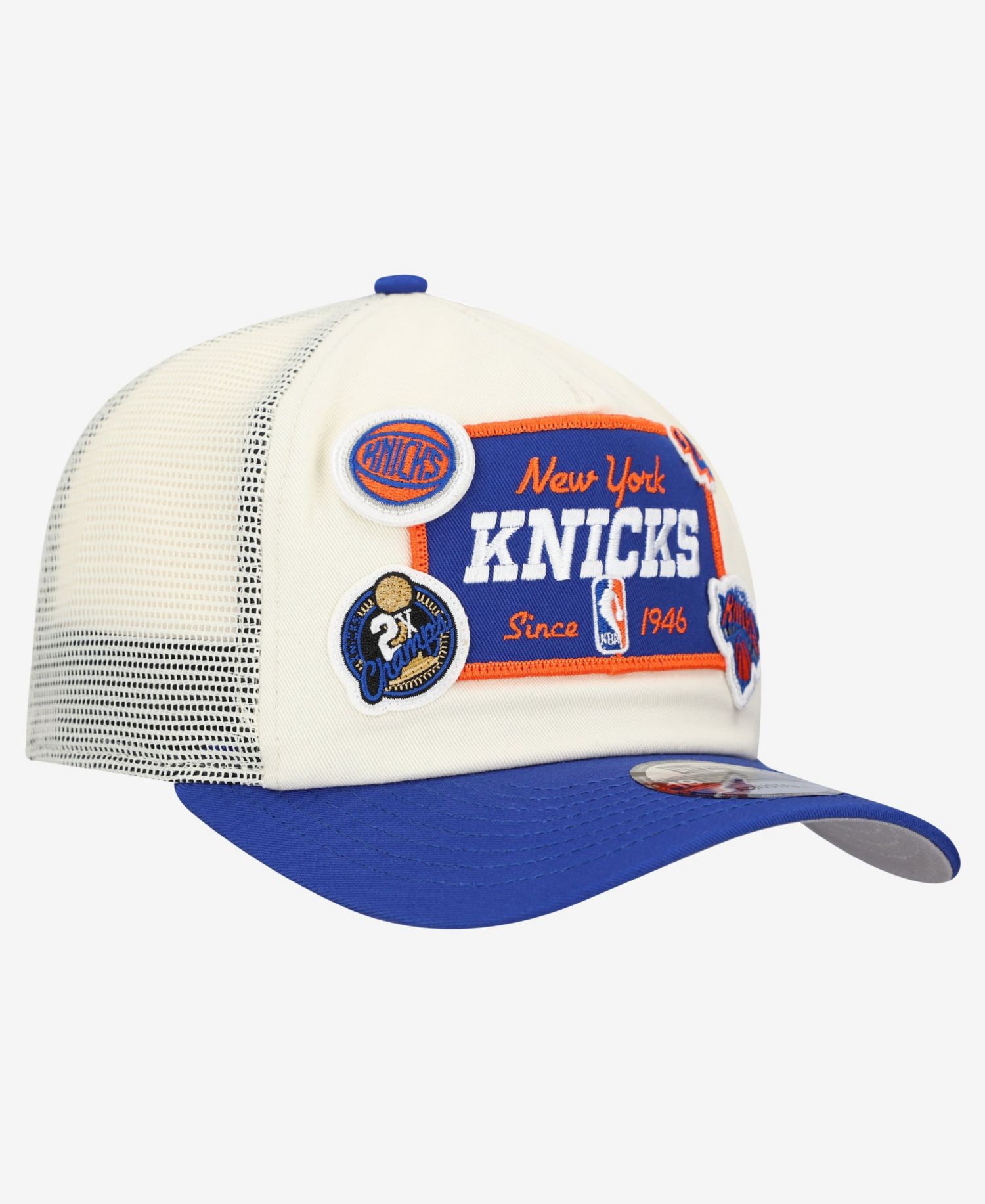 Men's Off White New York Knicks Layered Patch 19TWENTY Adjustable Hat