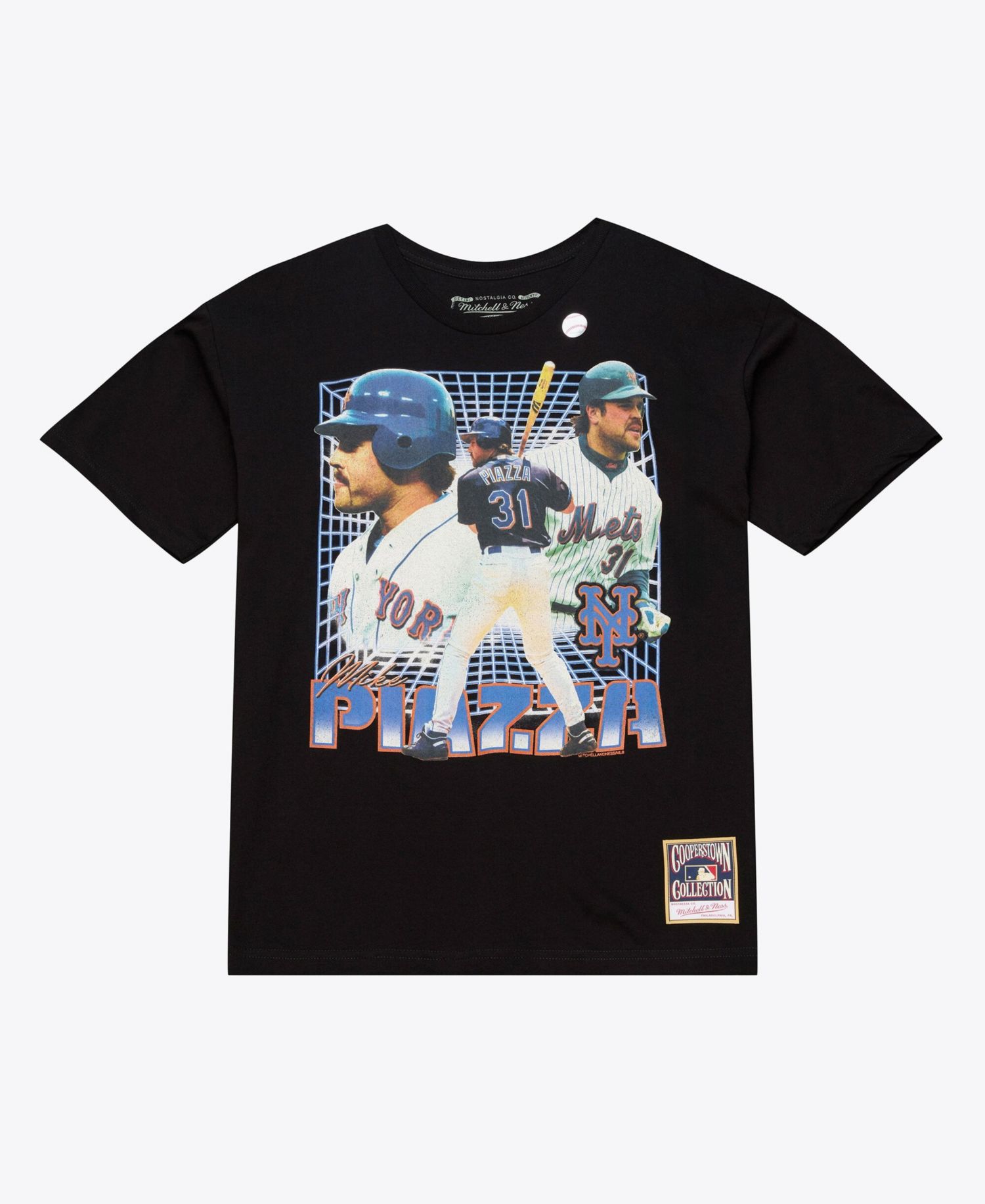 Men's Mike Piazza Black New York Mets Legendary Collage Player T-Shirt