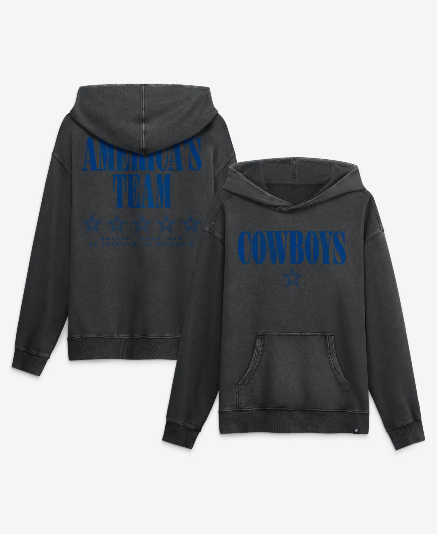 Men's Black Dallas Cowboys Relaxed Intense Rivalry French Terry Hoodie