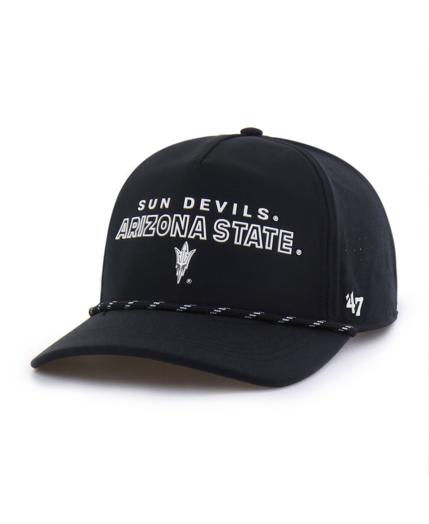 Men's '47 Black Arizona State Sun Devils Forward Vent Hitch Rope Adjustable Hat