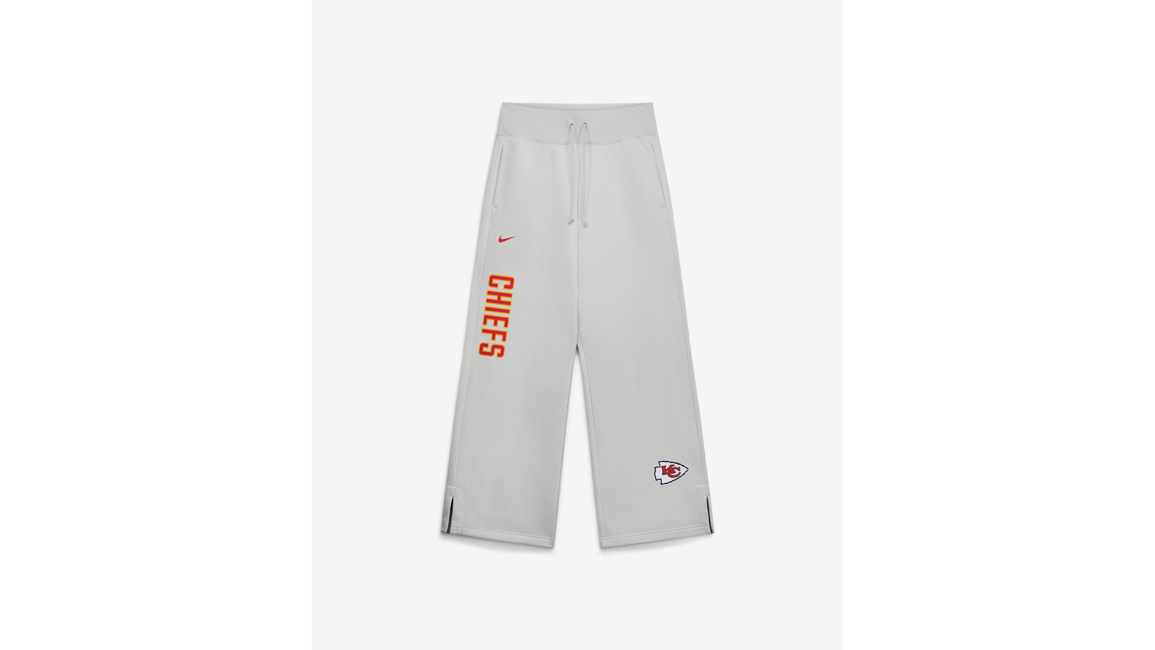 Nike Women's Gray Kansas City Chiefs Primetime Phoenix Fleece Wide-Leg Sweatpants