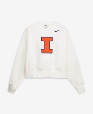 Women's White Illinois Fighting Illini Phoenix Fleece Pullover Sweatshirt