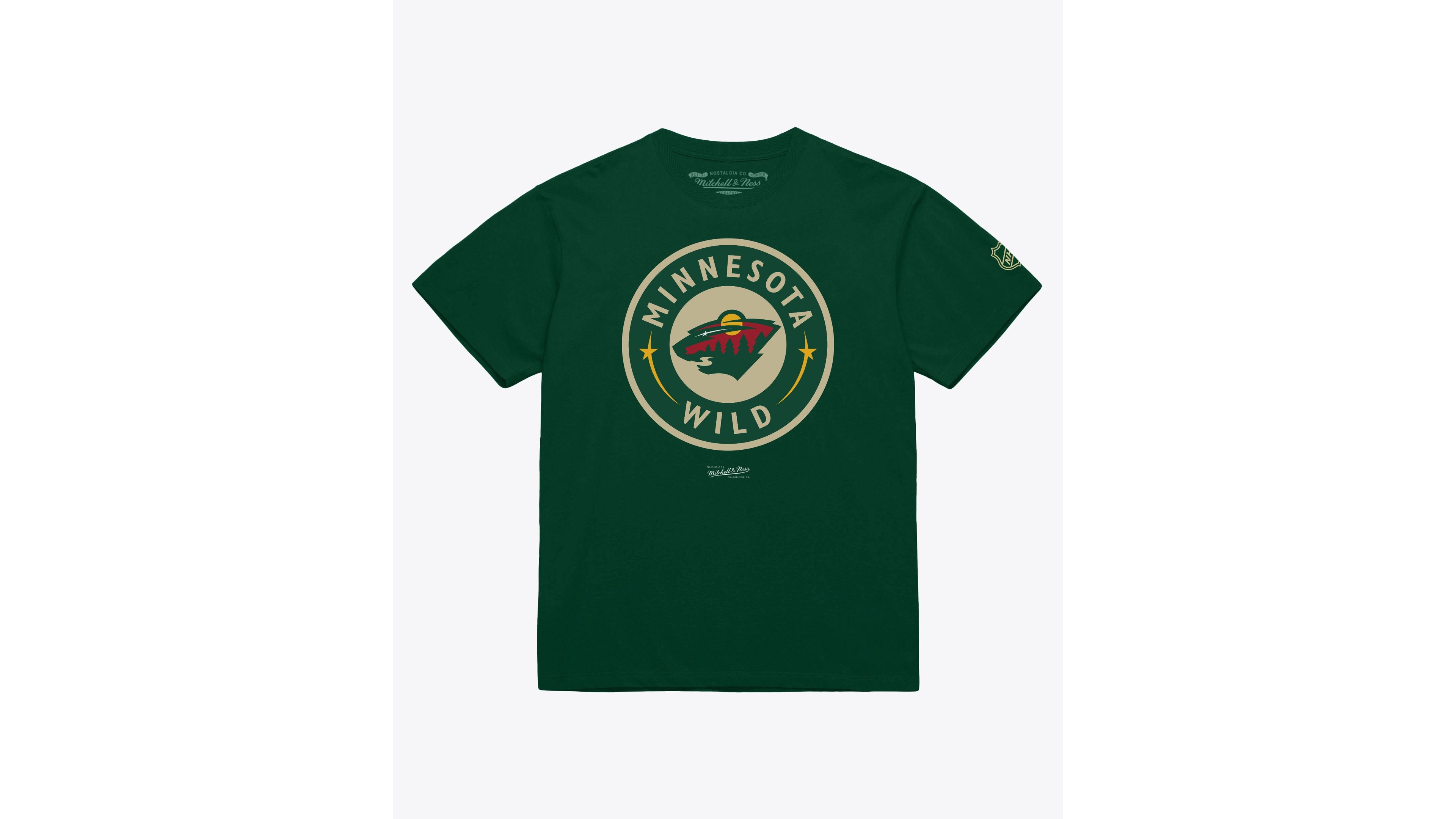 Mitchell & Ness Men's Green Minnesota Wild Core Current Logo T-Shirt
