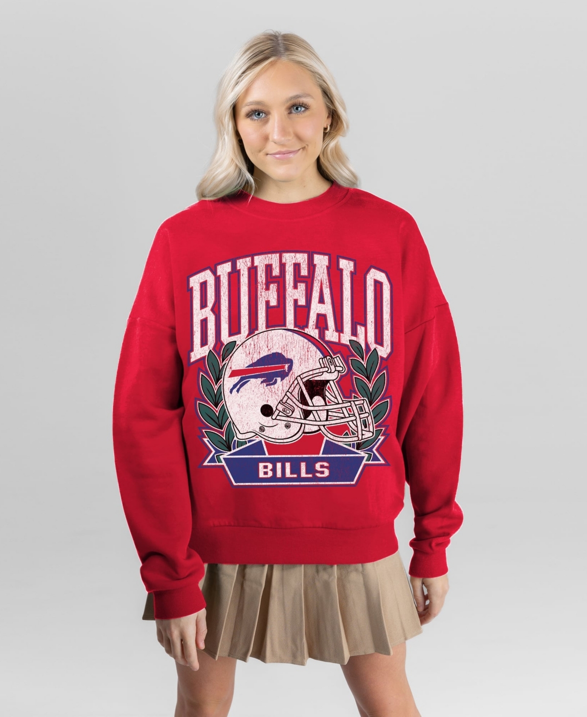 Gameday Couture Women's Red Buffalo Bills Classic Archives Premium Fleece Sweatshirt