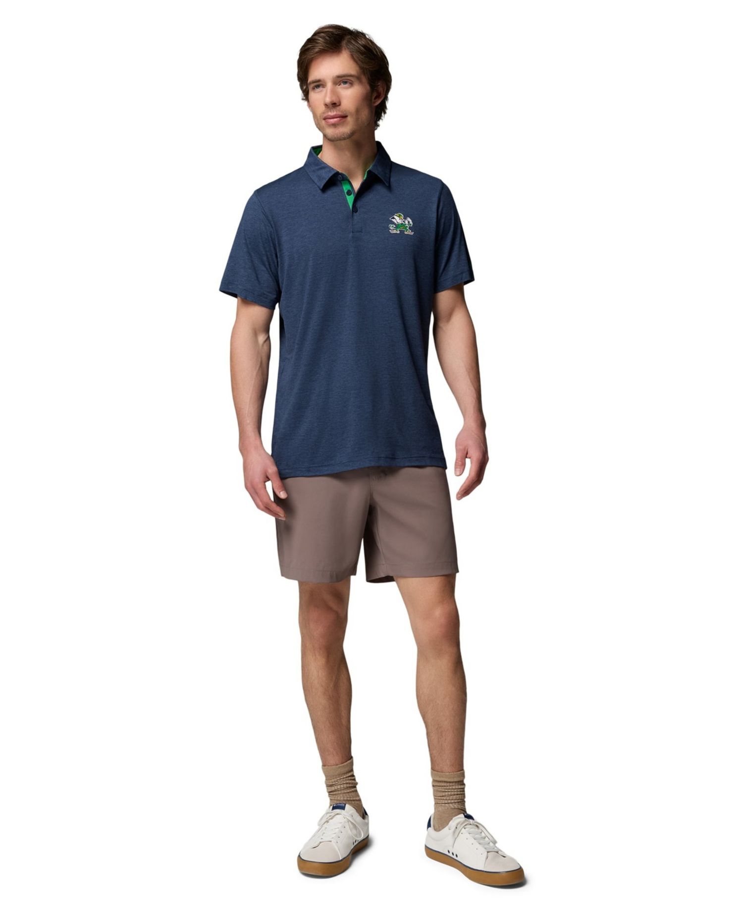 Men's Navy Notre Dame Fighting Irish Trail Omni-Shade Polo