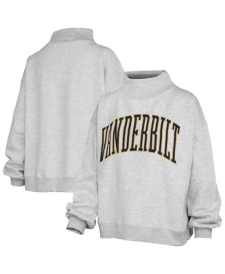 Women's Gray Vanderbilt Commodores Oversized Nelson Mock Neck Sweatshirt