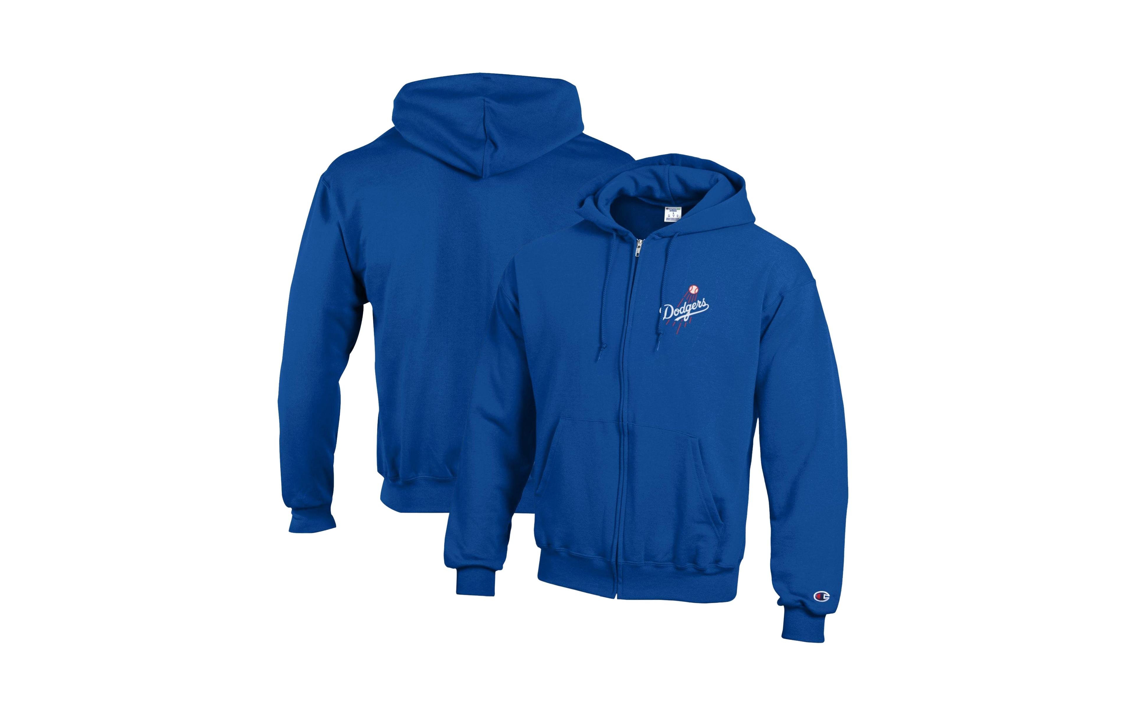 Champion Men's Royal Los Angeles Dodgers Power blend Full-Zip Hoodie