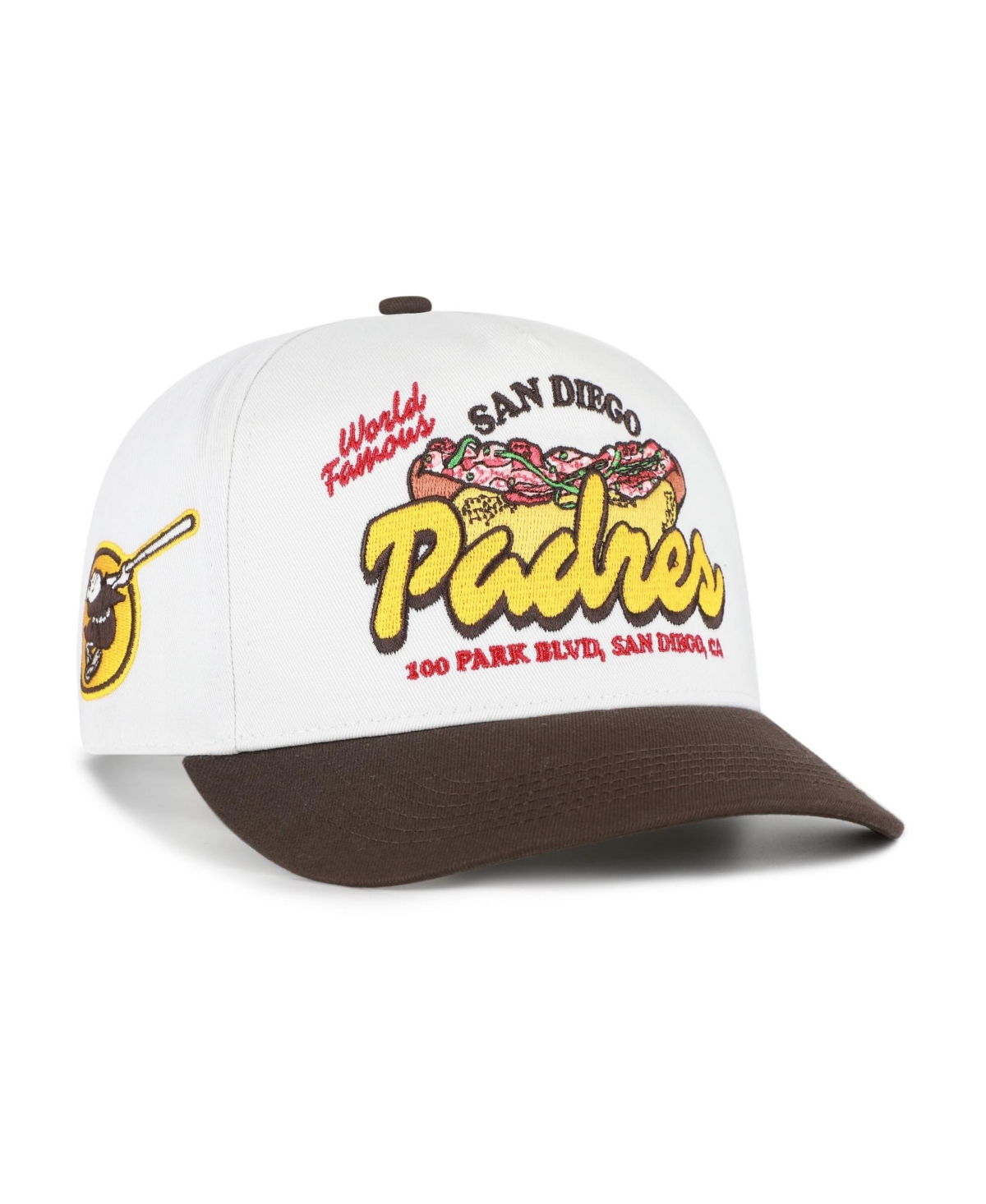 '47 Brand Men's White/Brown San Diego Padres Glizzy Collection Hitch Adjustable Hat