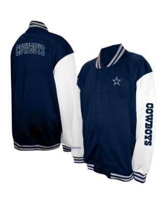 Men's  Navy Dallas Cowboys Big & Tall Full-Snap Varsity Jacket