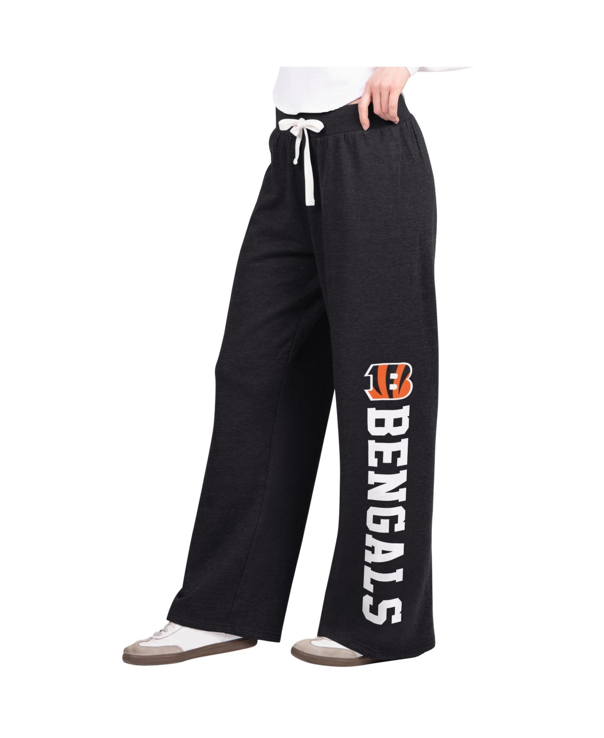 Starter Women's Black Cincinnati Bengals Field Wide Leg Sweatpants