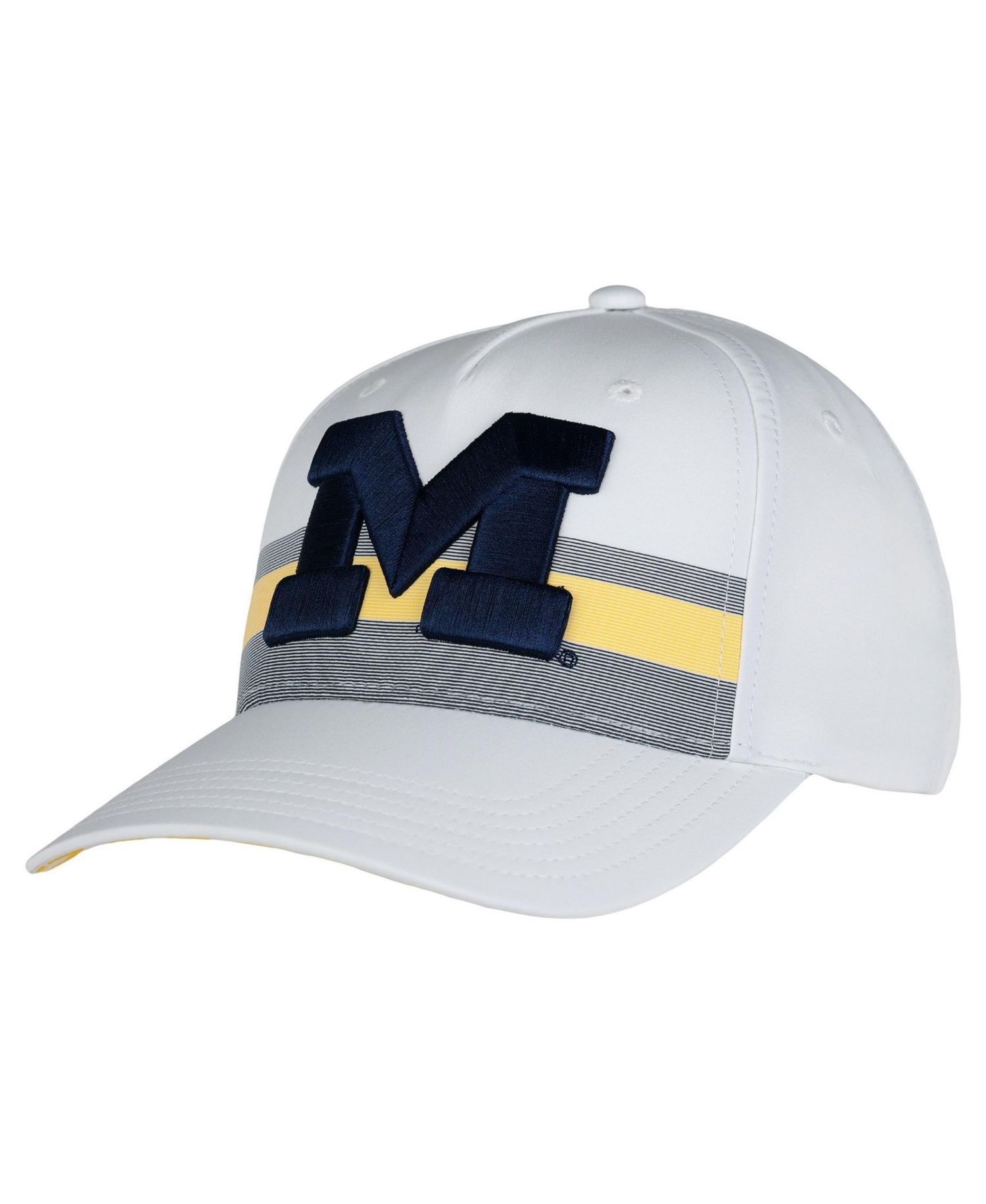 Men's and Women's White Michigan Wolverines The Sideline Adjustable Hat