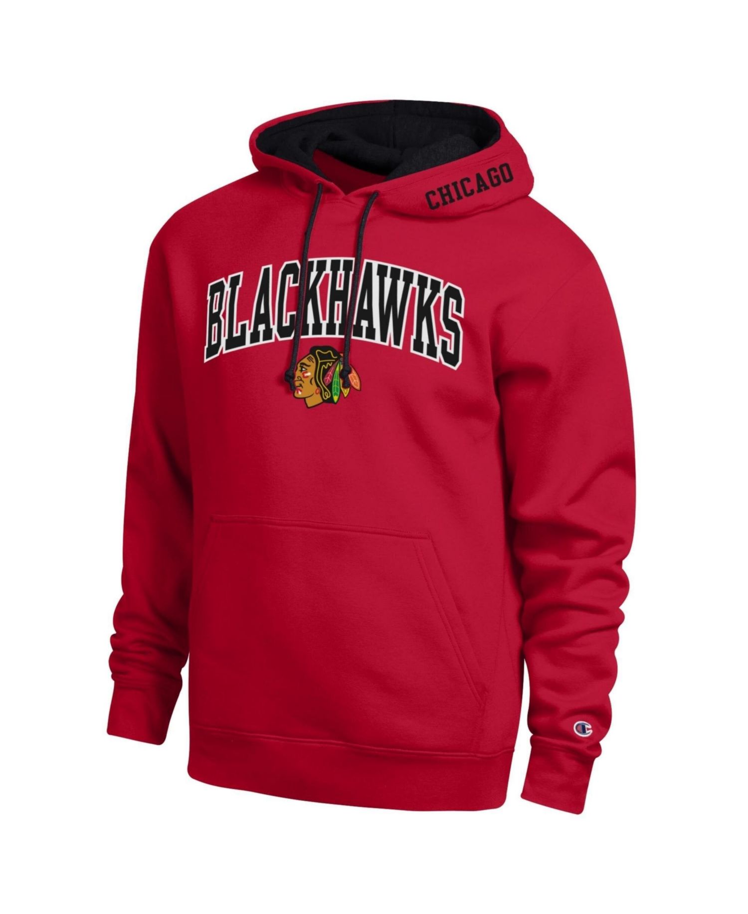 Men's Red Chicago Blackhawks Contrast Hoodie