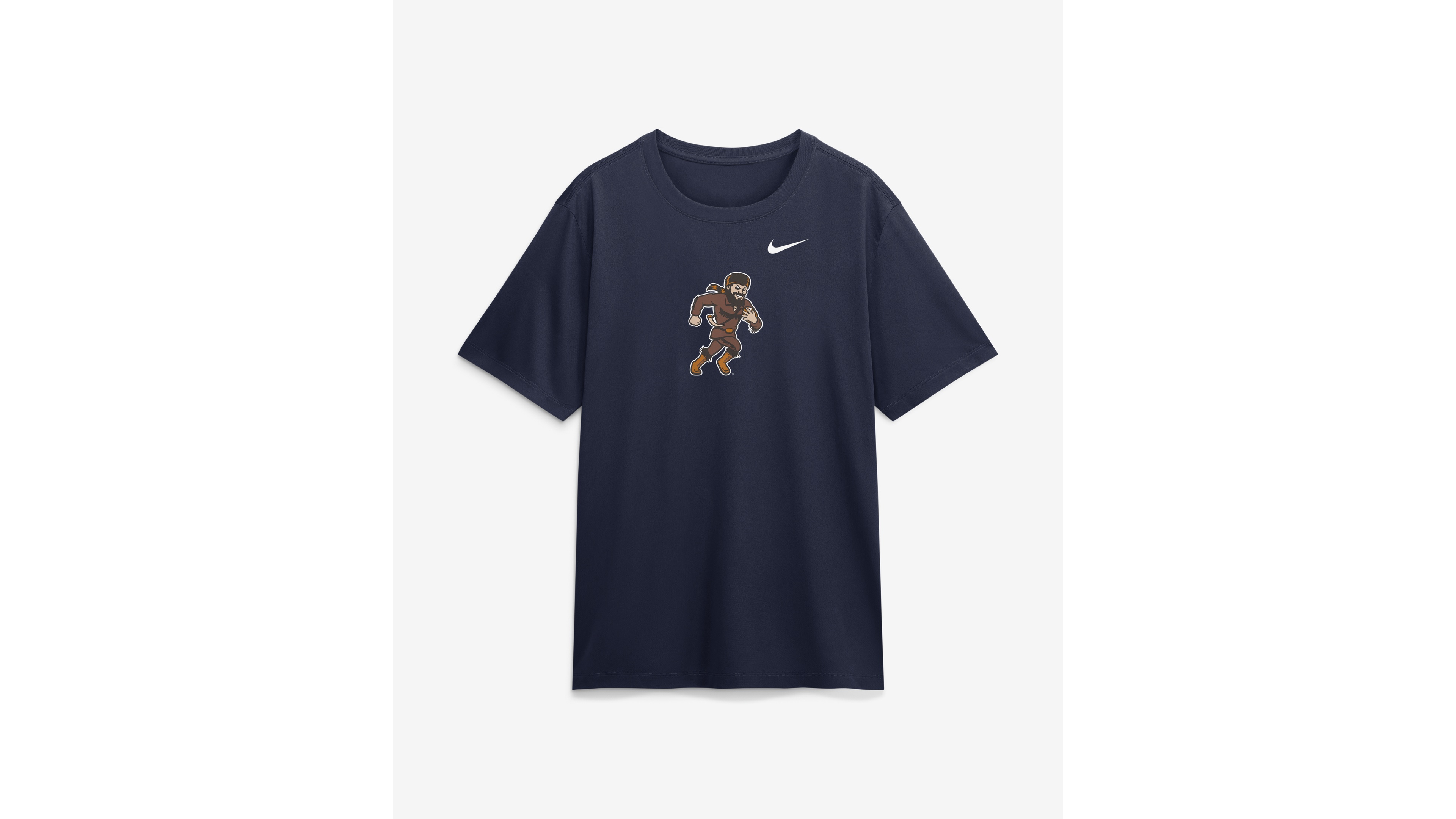 Nike Men's Navy West Virginia Mountaineers Rushing Mascot Dri-fit T-Shirt