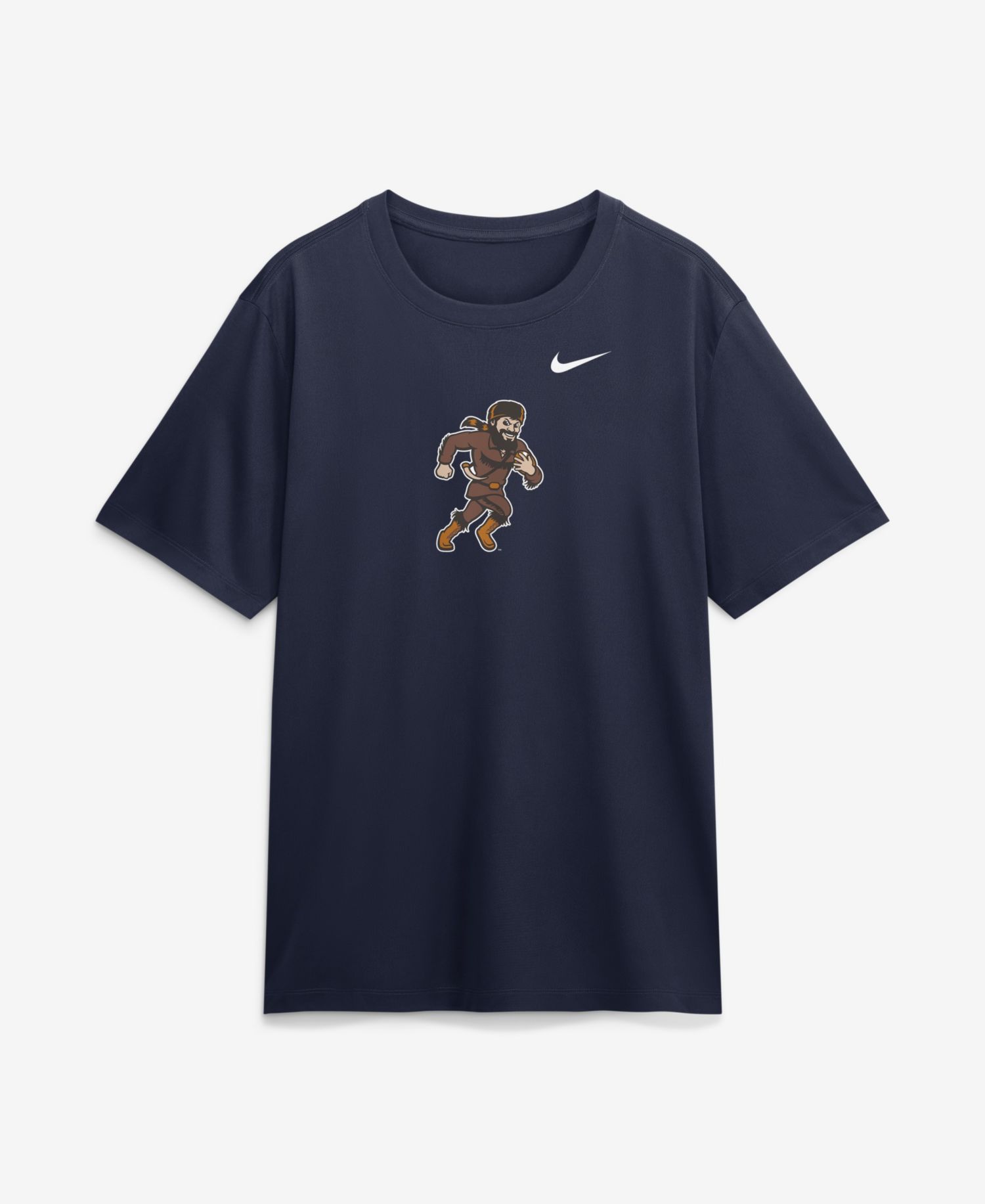 Men's Navy West Virginia Mountaineers Rushing Mascot Dri-FIT T-Shirt