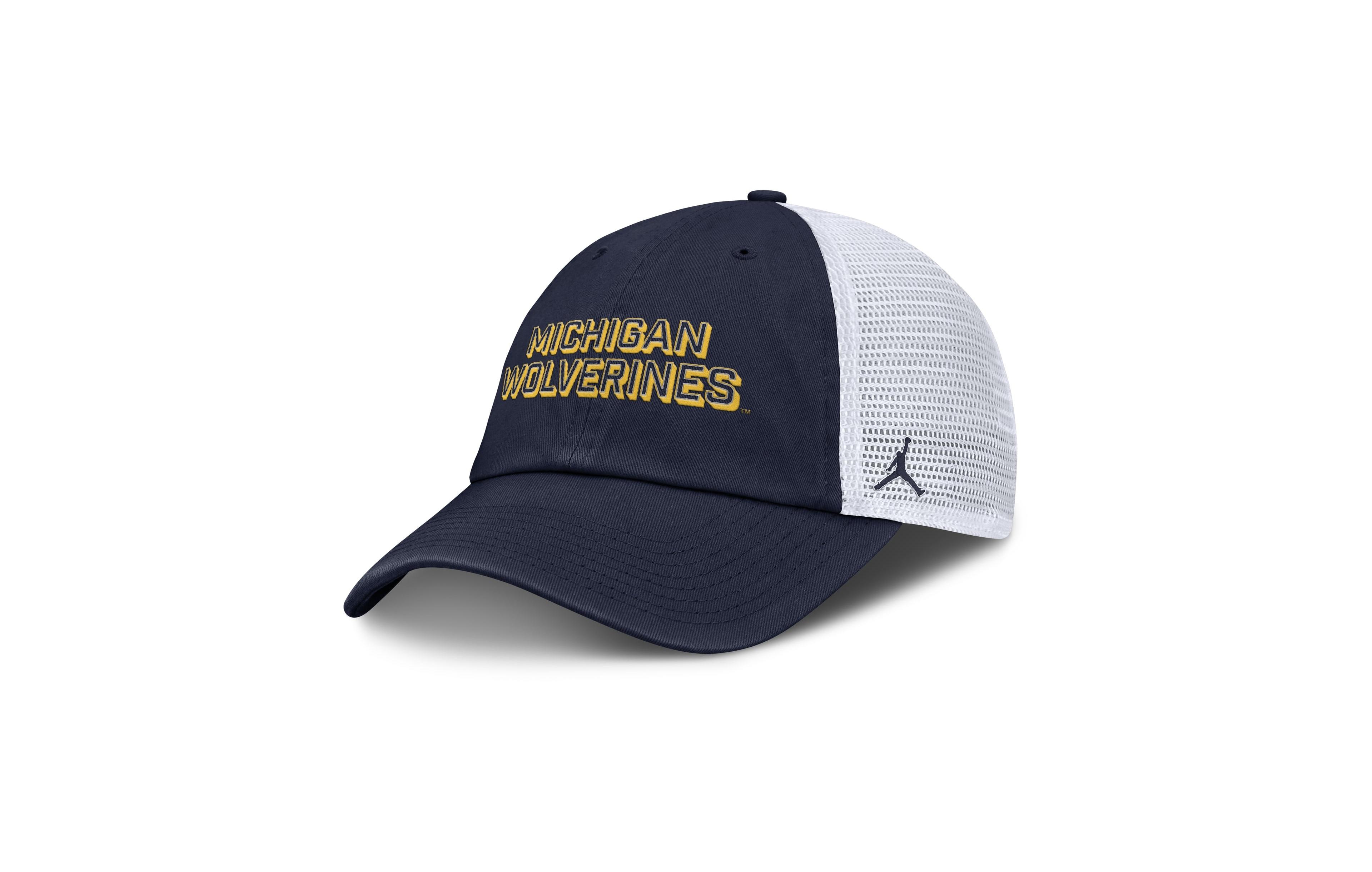 Jordan Men's Navy Michigan Wolverines 2025 Gameday On-Field Club Adjustable Trucker Hat