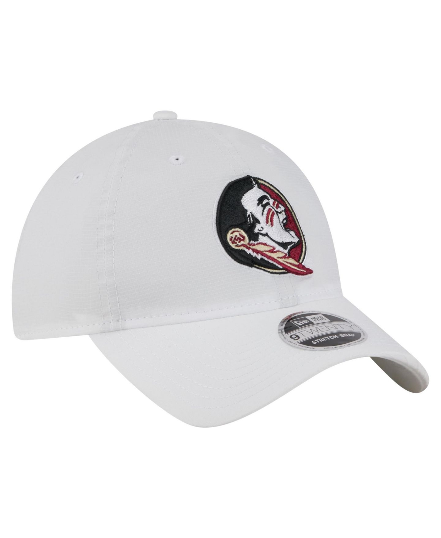 Мужская кепка New Era White Florida State Seminoles Active Ripstop 9TWENTY Adjustable Hat — фото 3