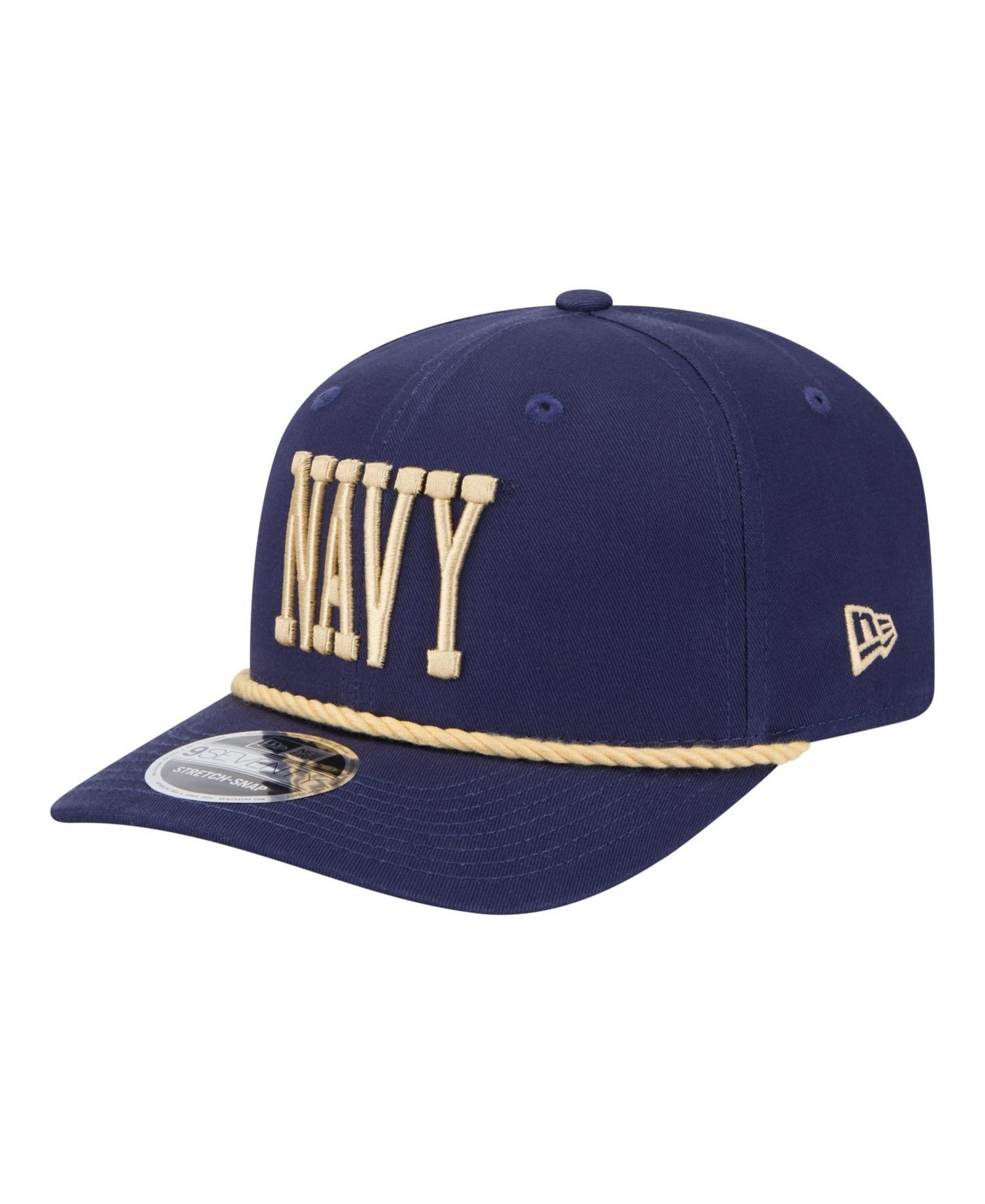 Men's Navy Navy Midshipmen Wordmark Rope 9SEVENTY Stretch-Snap Hat