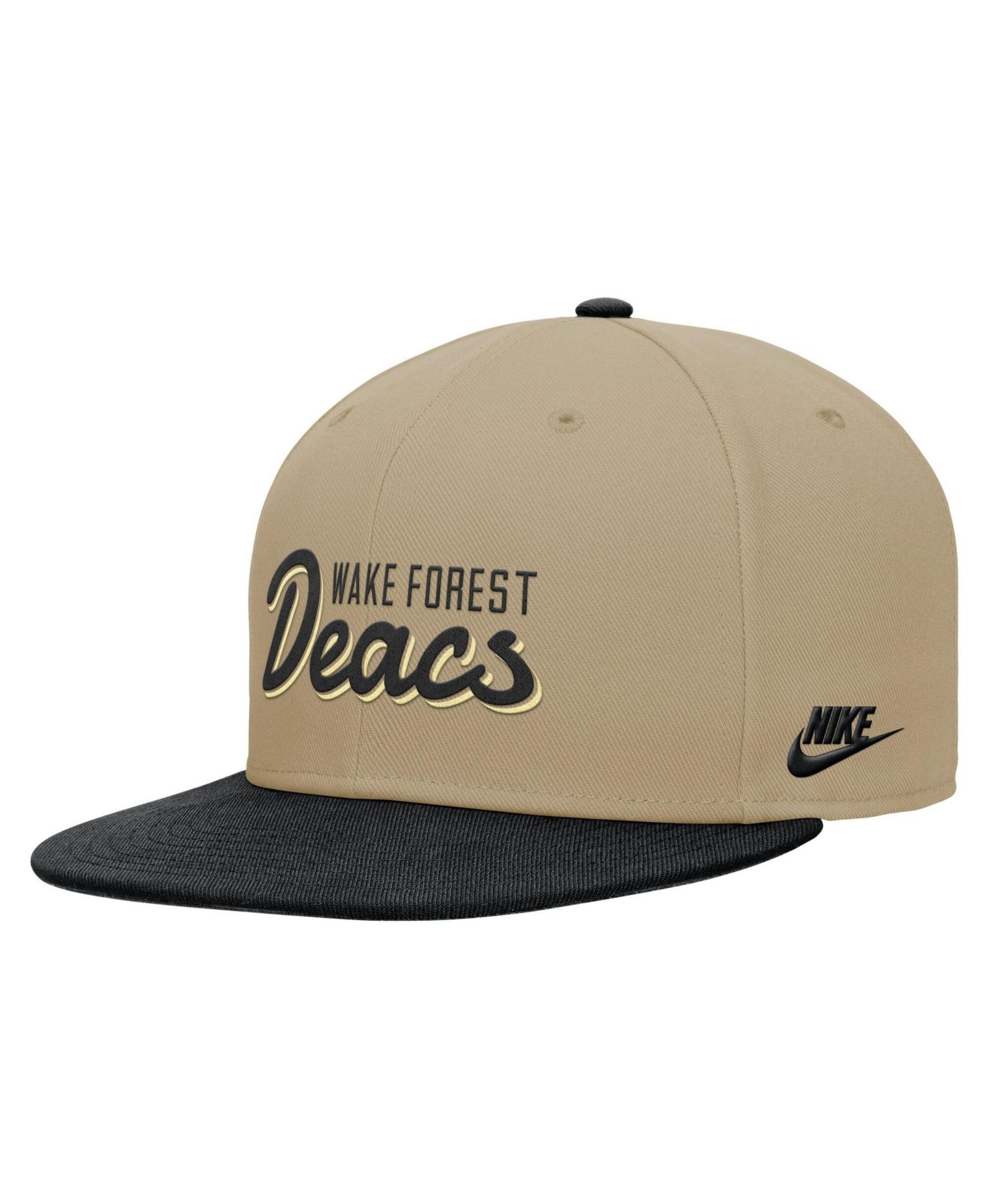 Men's Beige/Black Wake Forest Demon Deacons Pro Dri-FIT Snapback Hat