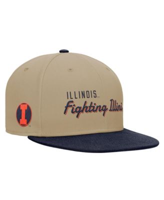 Men's Beige/Navy Illinois Fighting Illini Pro Dri-FIT Snapback Hat
