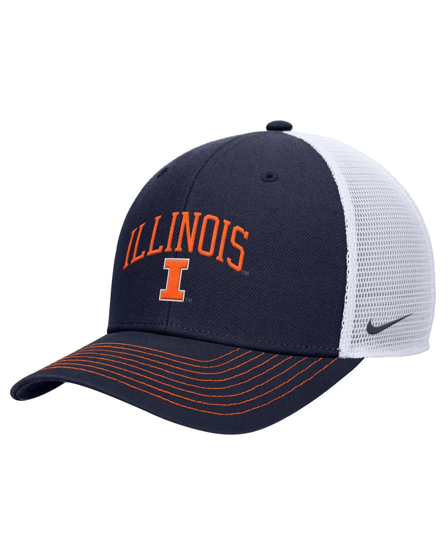 Men's Navy Illinois Fighting Illini Rise Adjustable Trucker Hat