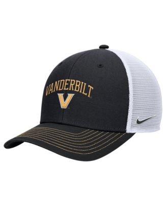 Men's Black Vanderbilt Commodores Rise Adjustable Trucker Hat