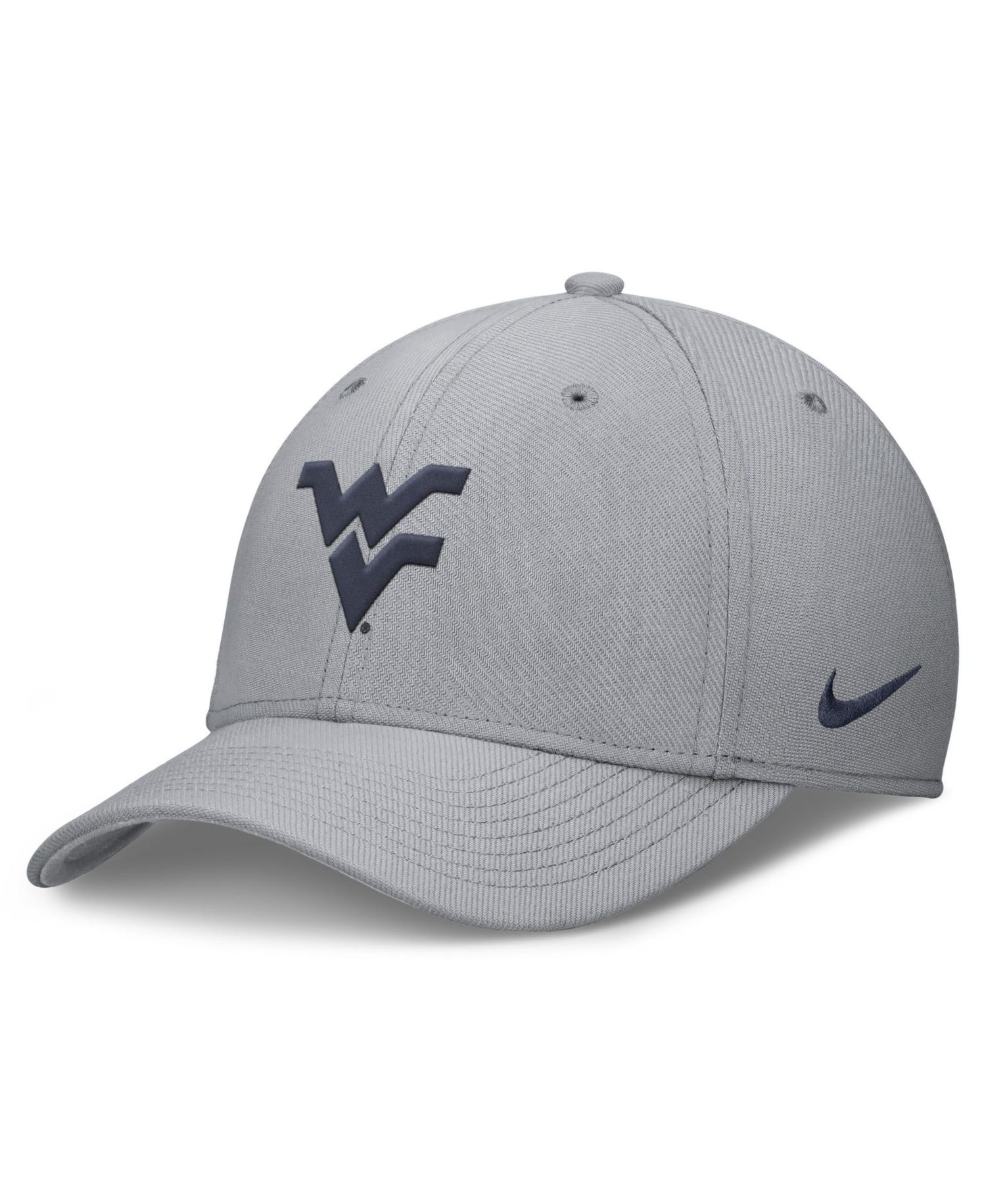 Men's Gray West Virginia Mountaineers Rise SwooshFlex Dri-FIT Hat