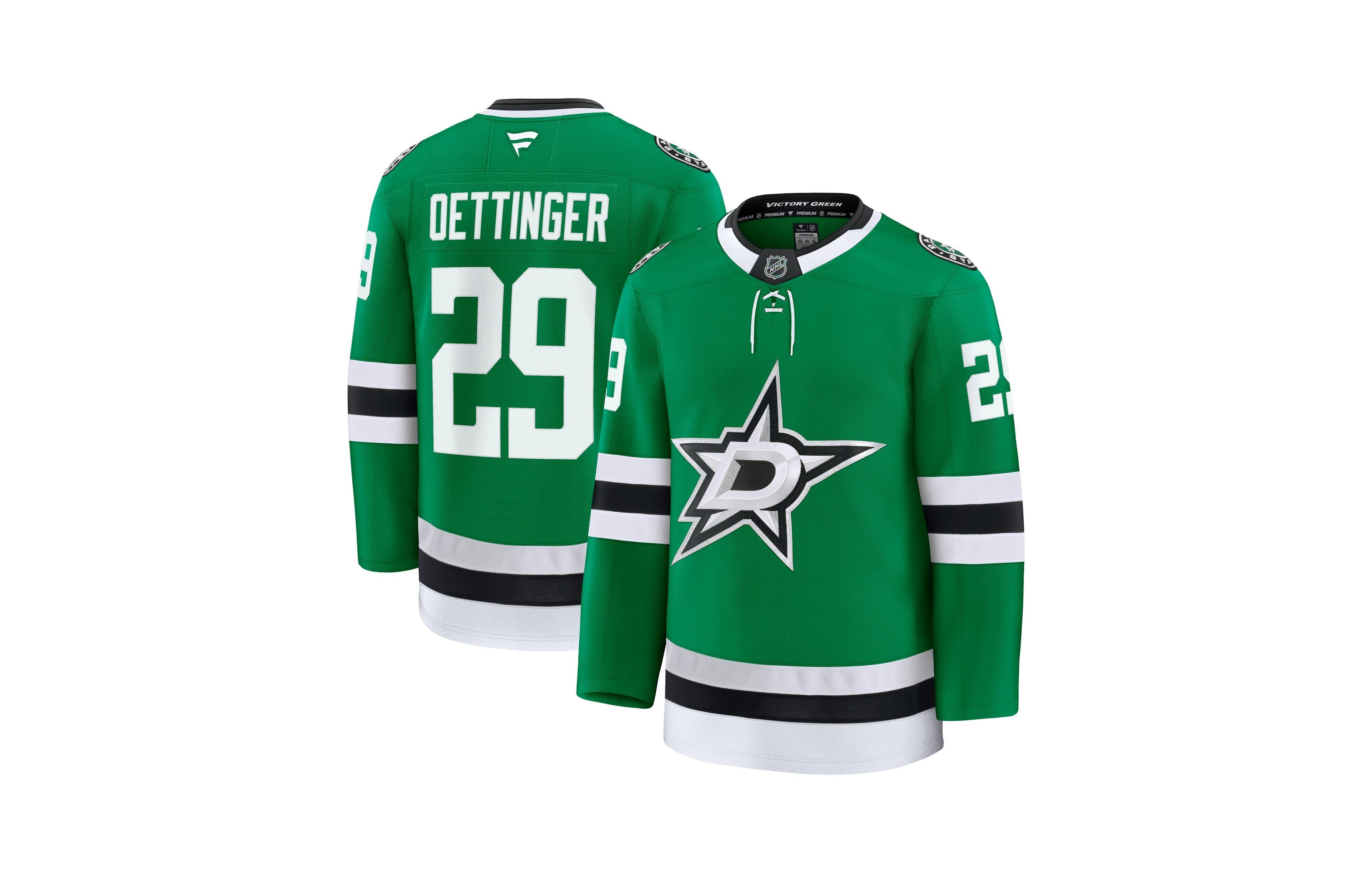 Fanatics Men's Jake Oettinger Kelly Green Dallas Stars Home Premium Jersey