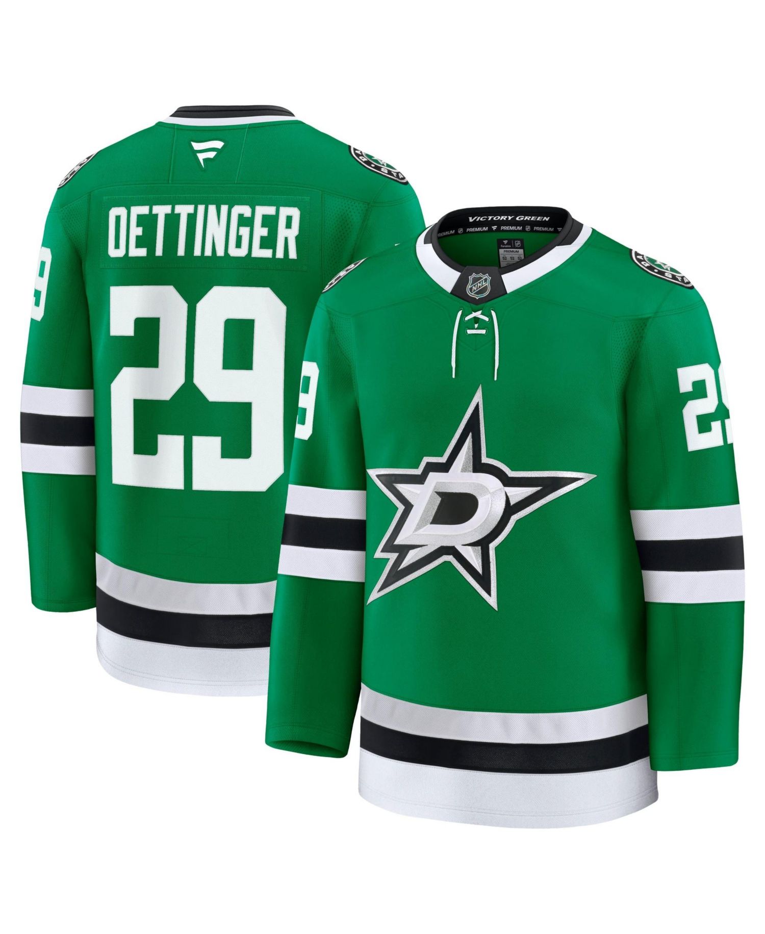 Men's Jake Oettinger Kelly Green Dallas Stars Home Premium Jersey