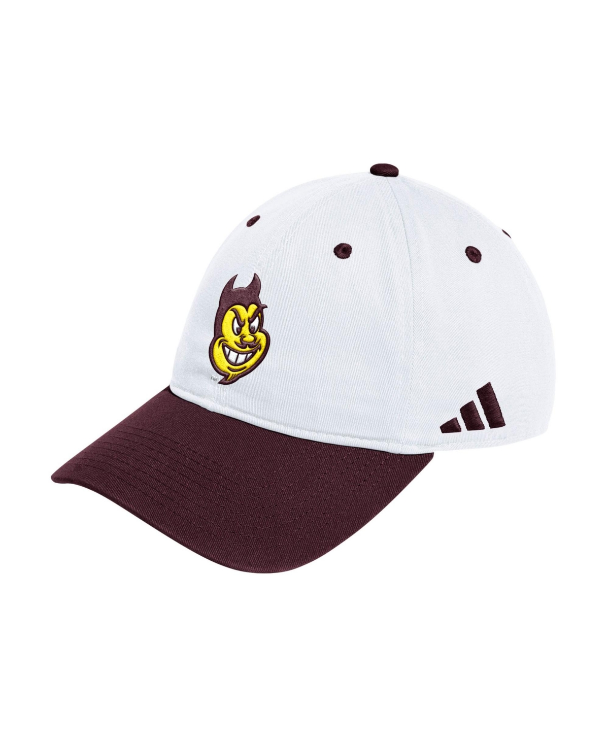 adidas Men's and Women's White/Maroon Arizona State Sun Devils Seasonal Baseball Slouch Adjustable Hat