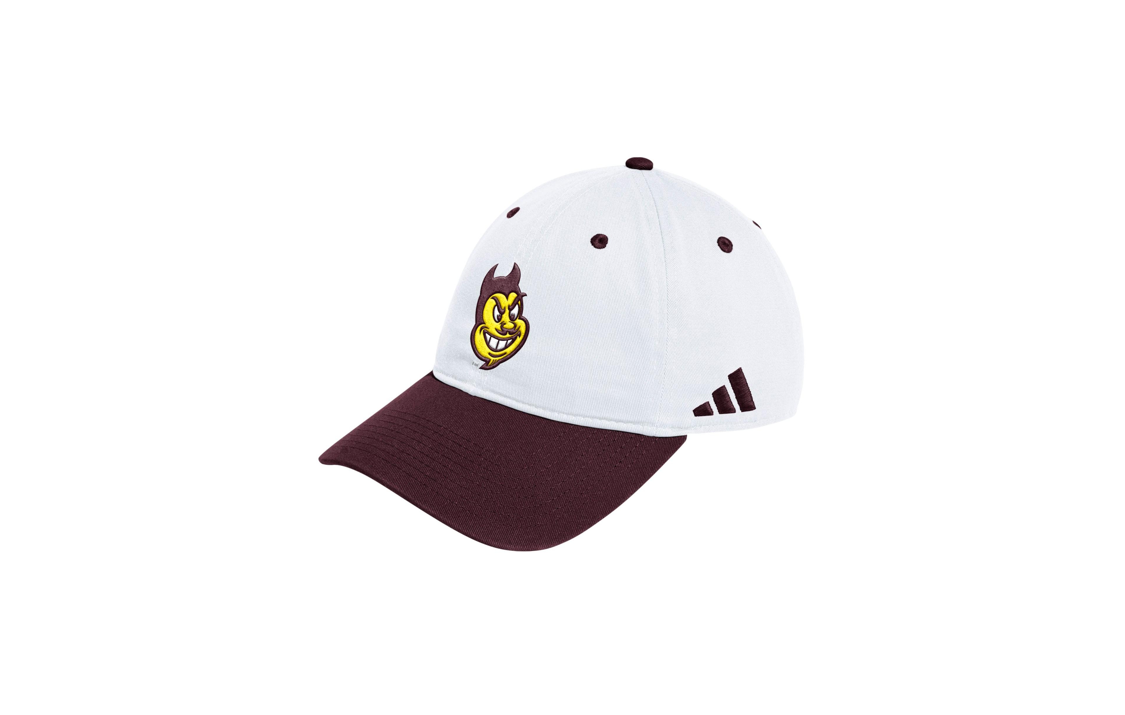 adidas Men's and Women's White/Maroon Arizona State Sun Devils Seasonal Baseball Slouch Adjustable Hat