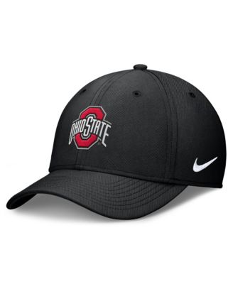Men's Black Ohio State Buckeyes Rise SwooshFlex Dri-FIT Hat