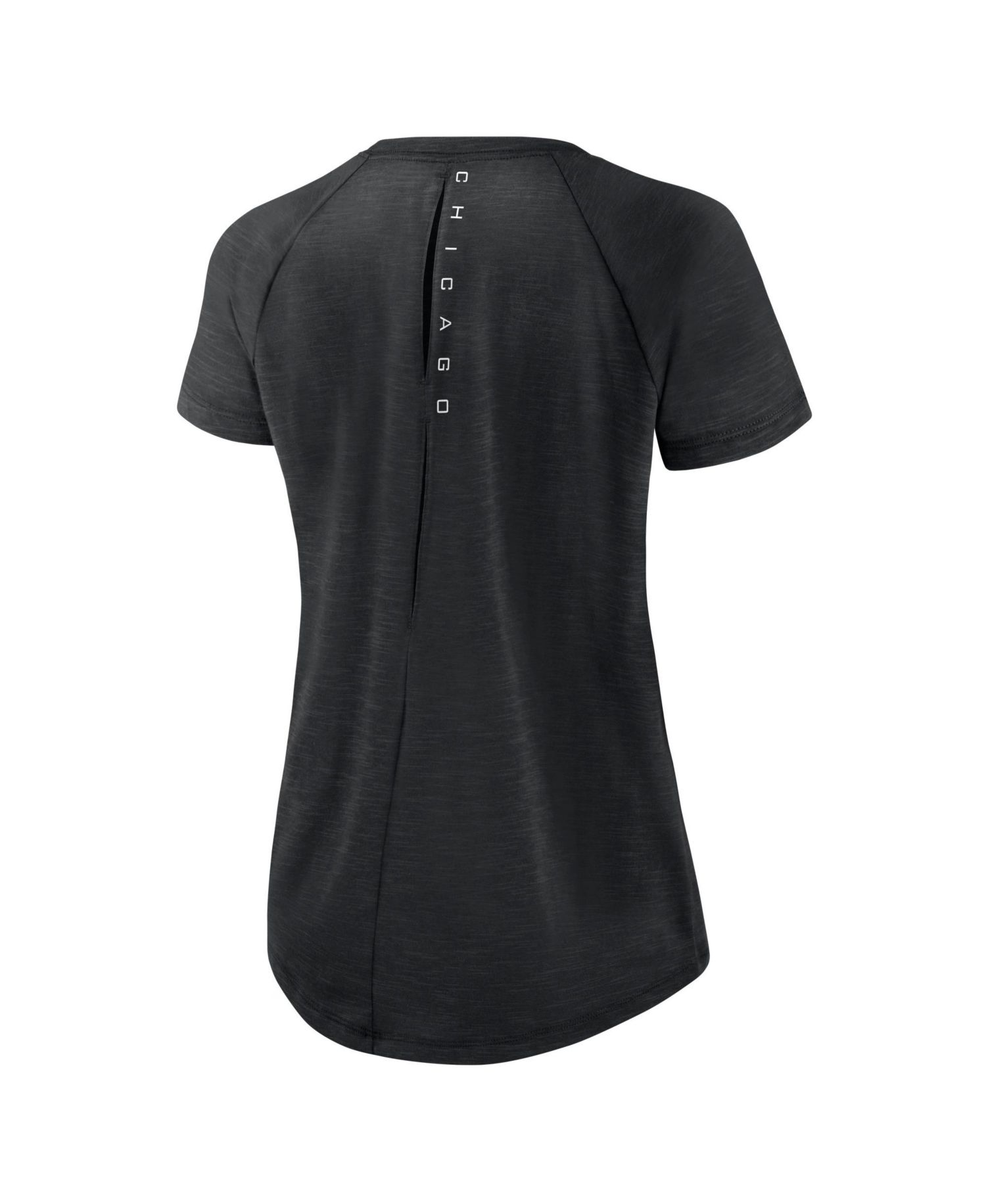 Women's Black Chicago White Sox Summer Breeze Back Slit Raglan T-Shirt