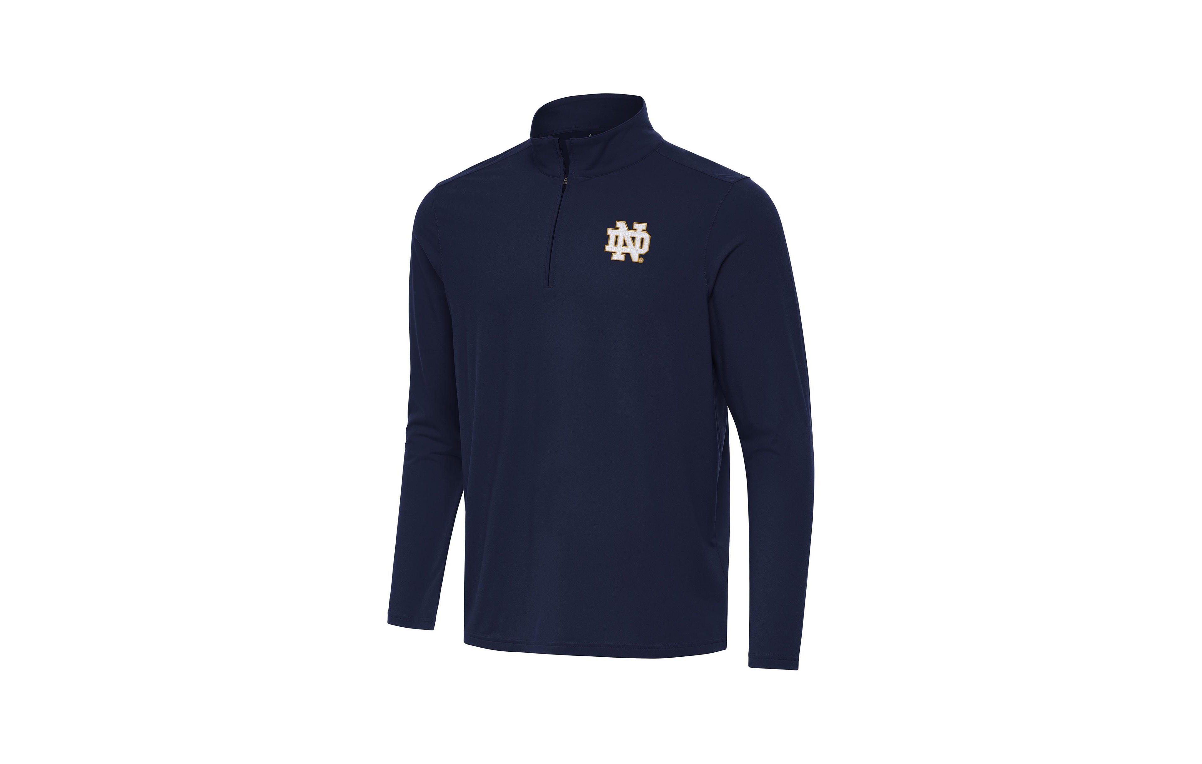 Antigua Men's Navy Notre Dame Fighting Irish Intent Quarter-Zip Top